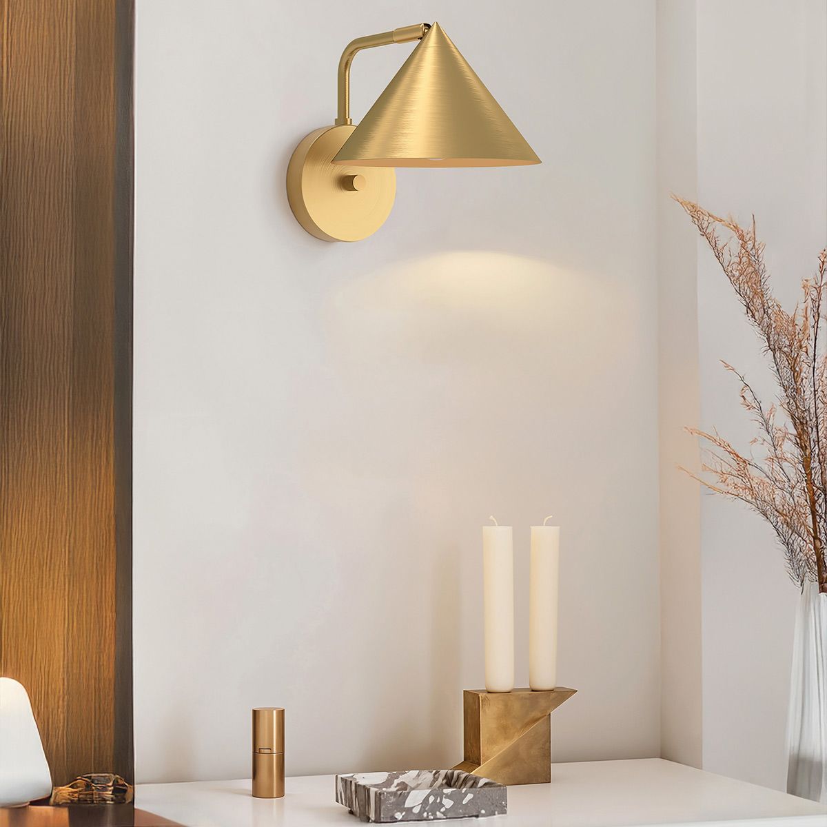 Chattenden Single Wall Light - Gold