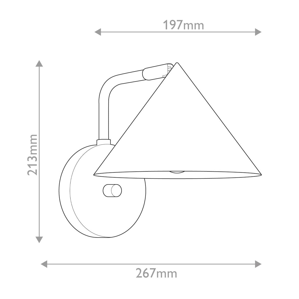 Chattenden Single Wall Light - Gold