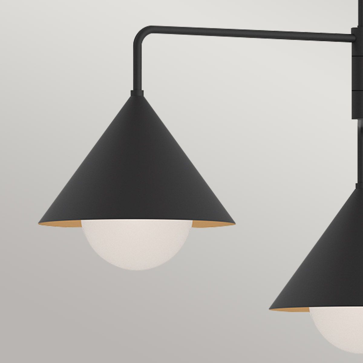 Chattenden Triple Chandelier - Black