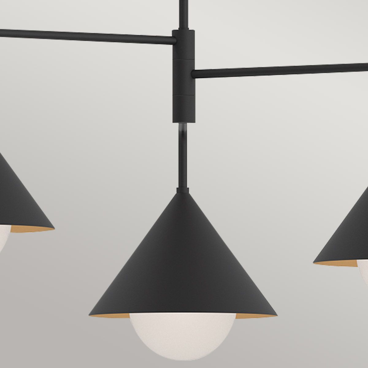 Chattenden Triple Chandelier - Black
