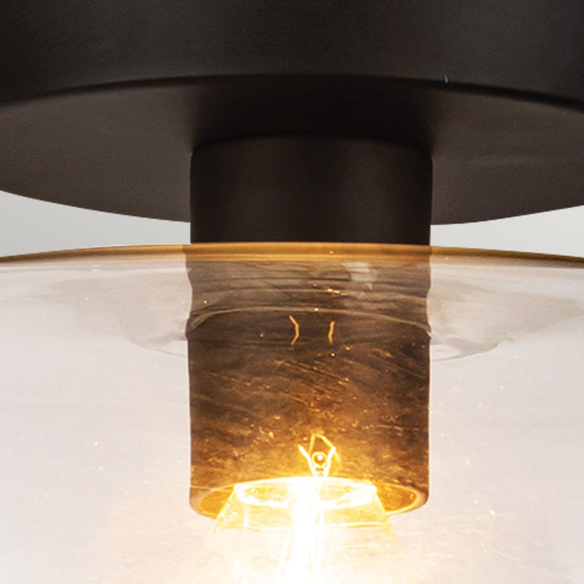 Woodleigh Single Semi Flush Ceiling Light - Black