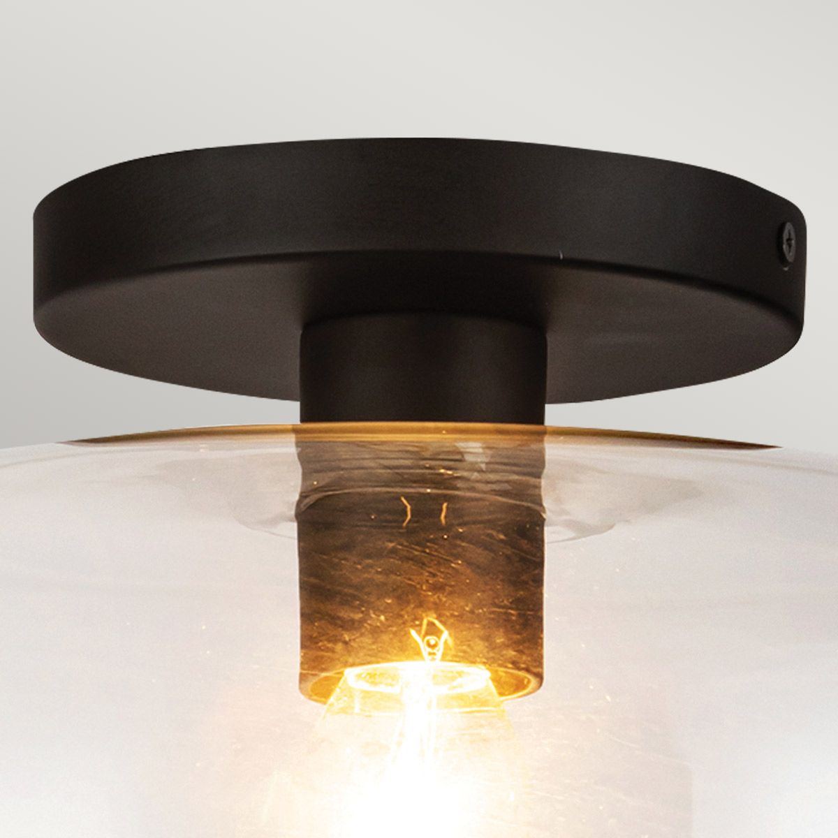 Woodleigh Single Semi Flush Ceiling Light - Black