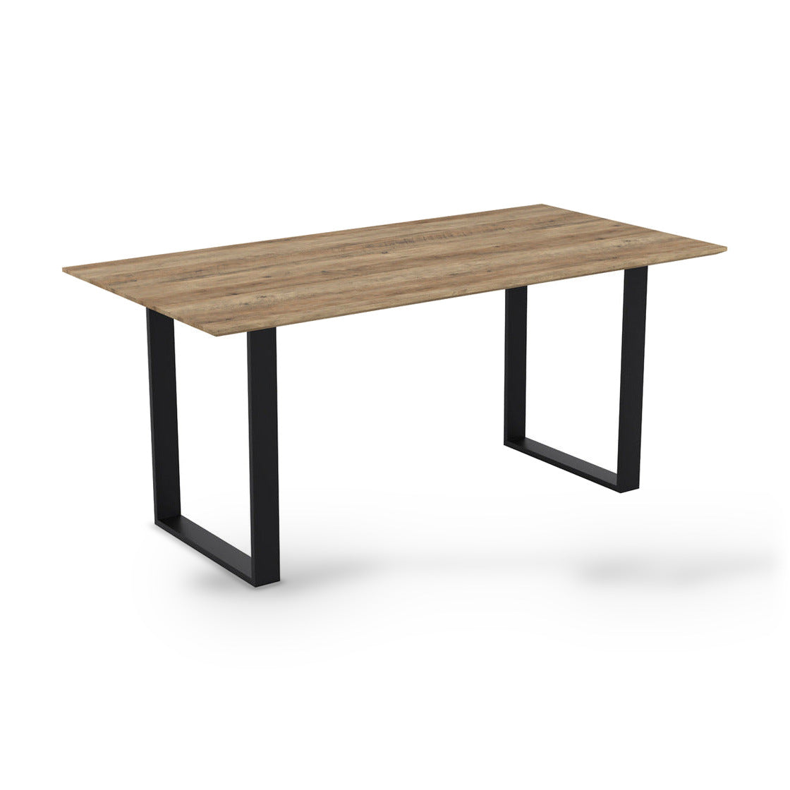 Antibes Russet Natural Wood & Black Dining Table | 6 Seater