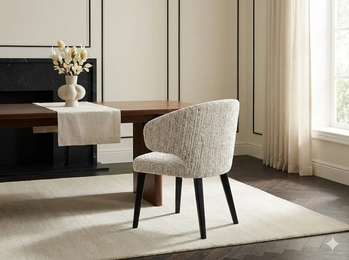 Austin Gloria Natural Chenille Dining Chair
