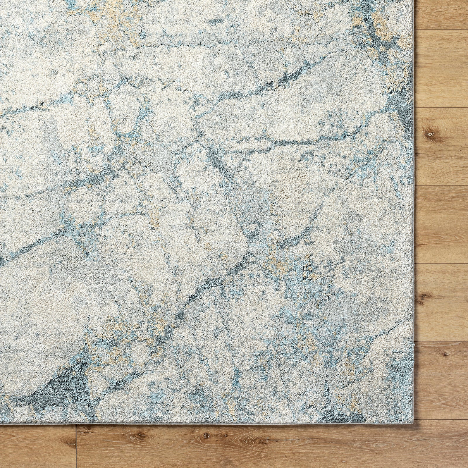 Avellino Abstract Modern Marble High Pile Grey & Blue & Beige Polypropylene & Polyester Rug 160x213cm - pile detail