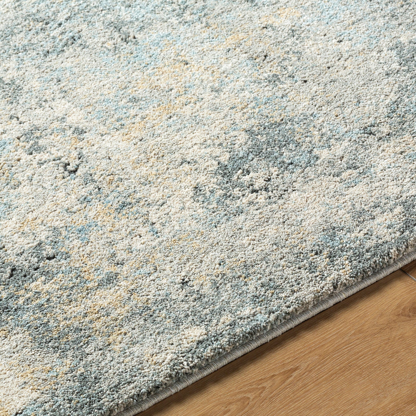 Avellino Abstract Modern Marble High Pile Blue & Grey & Beige Polypropylene & Polyester Rug 160x213cm - texture detail