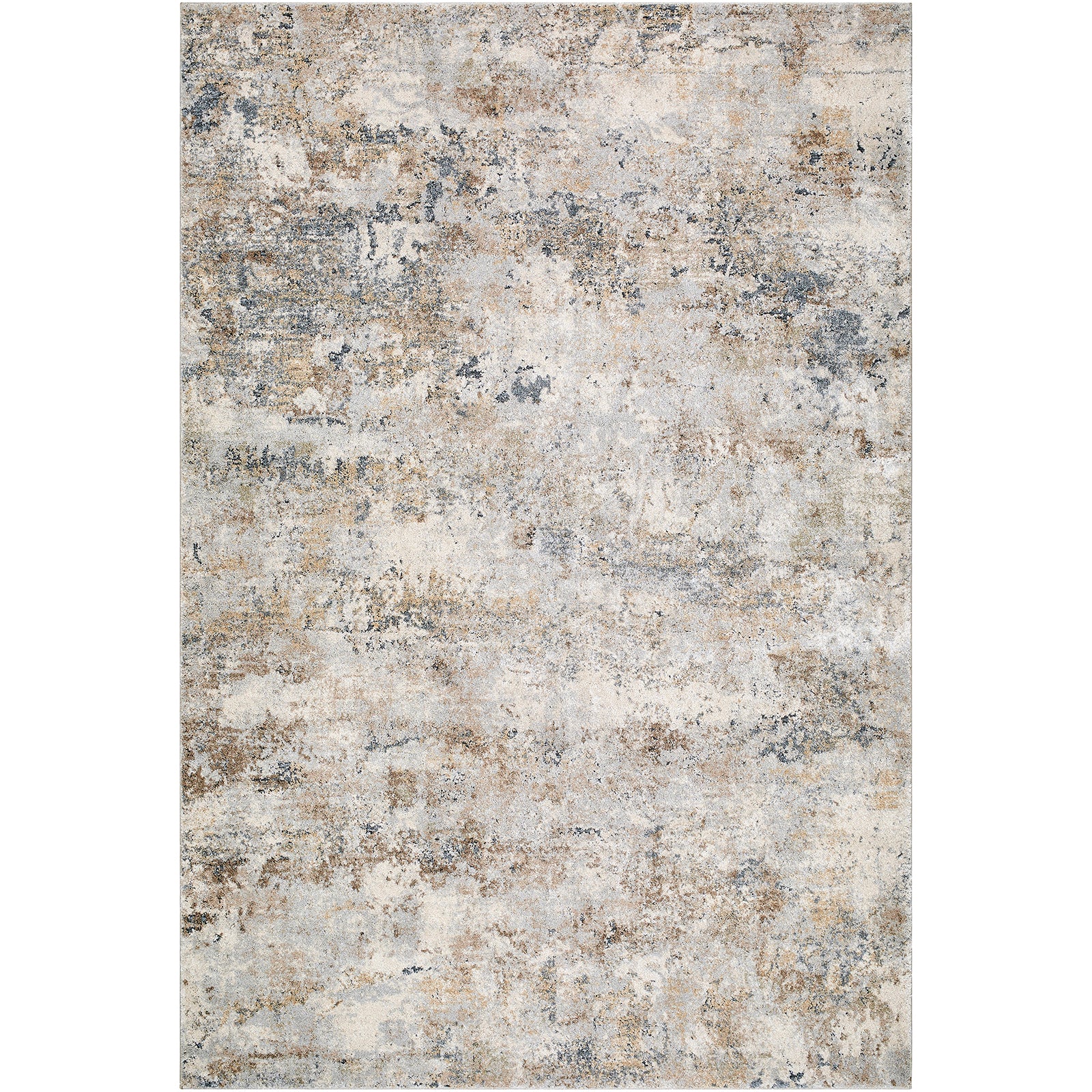 Avellino Abstract Modern Marble High Pile Blue & Grey & Beige Polypropylene & Polyester Rug 160x213cm - product image