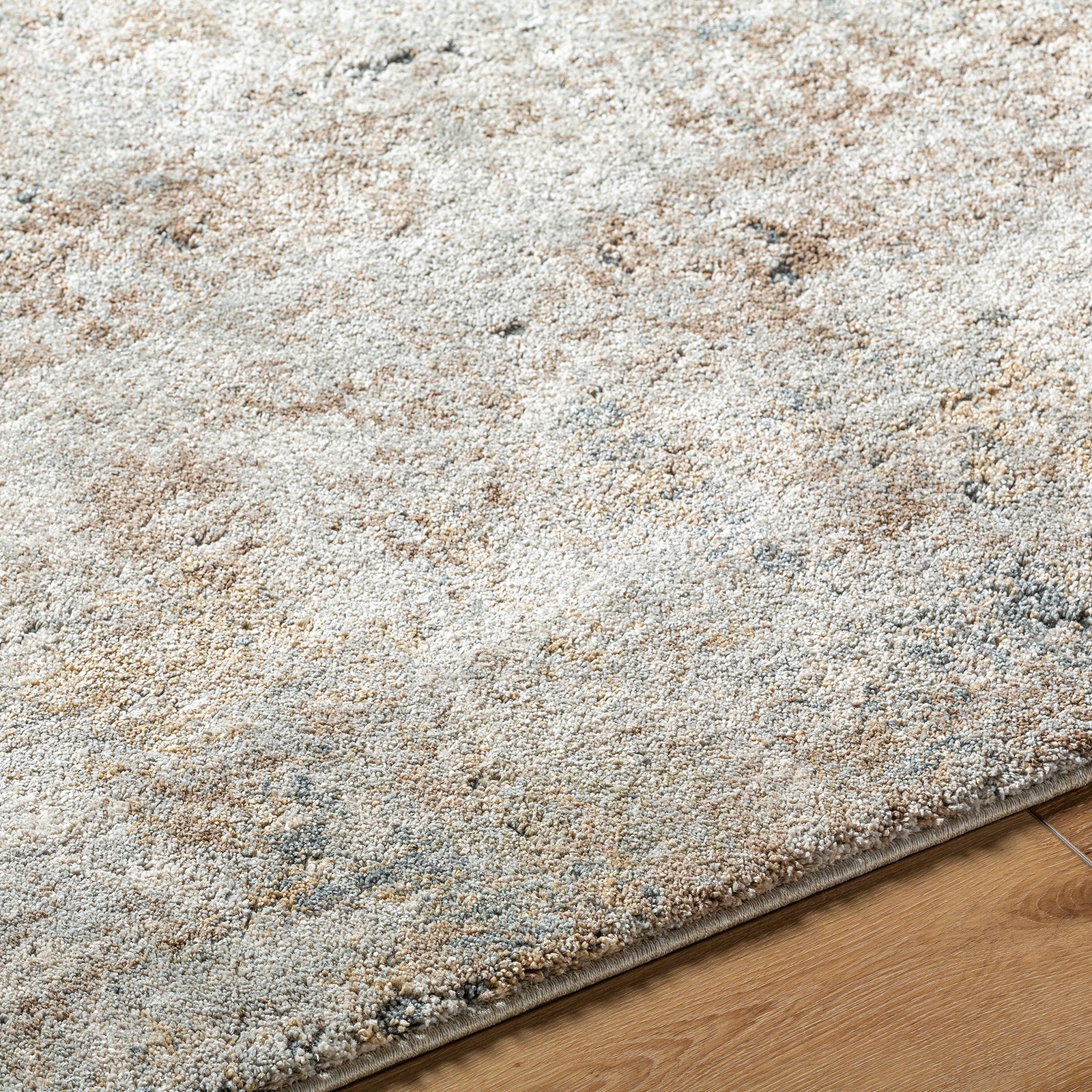 Avellino Abstract Modern Marble High Pile Blue & Grey & Beige Polypropylene & Polyester Rug 160x213cm - texture detail