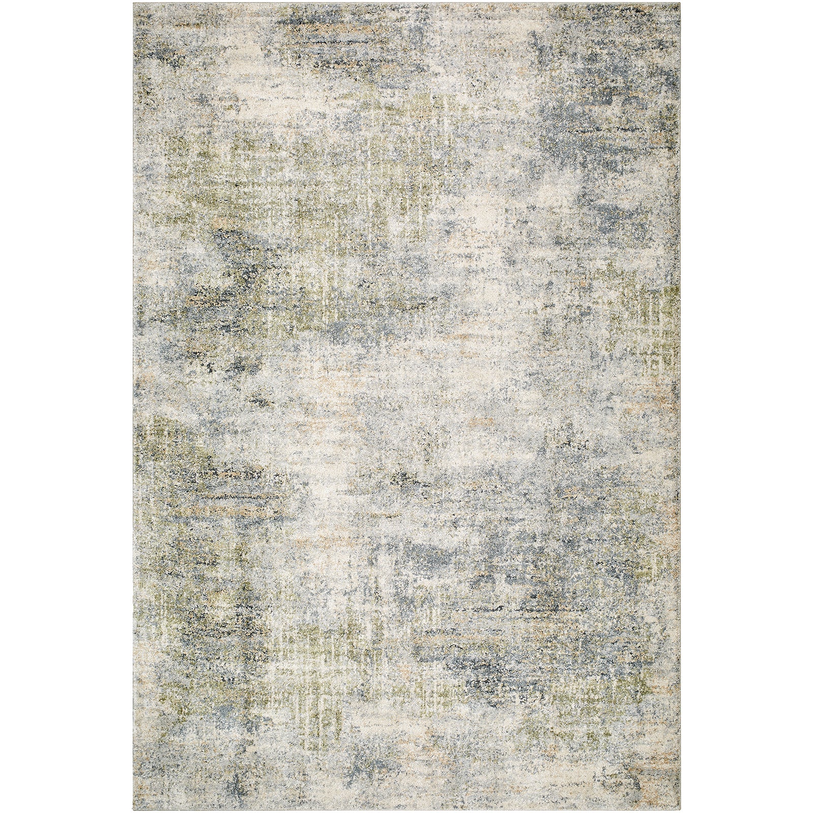 Avellino Abstract Modern Marble High Pile Green & Grey Polypropylene & Polyester Rug 200x280cm - product image