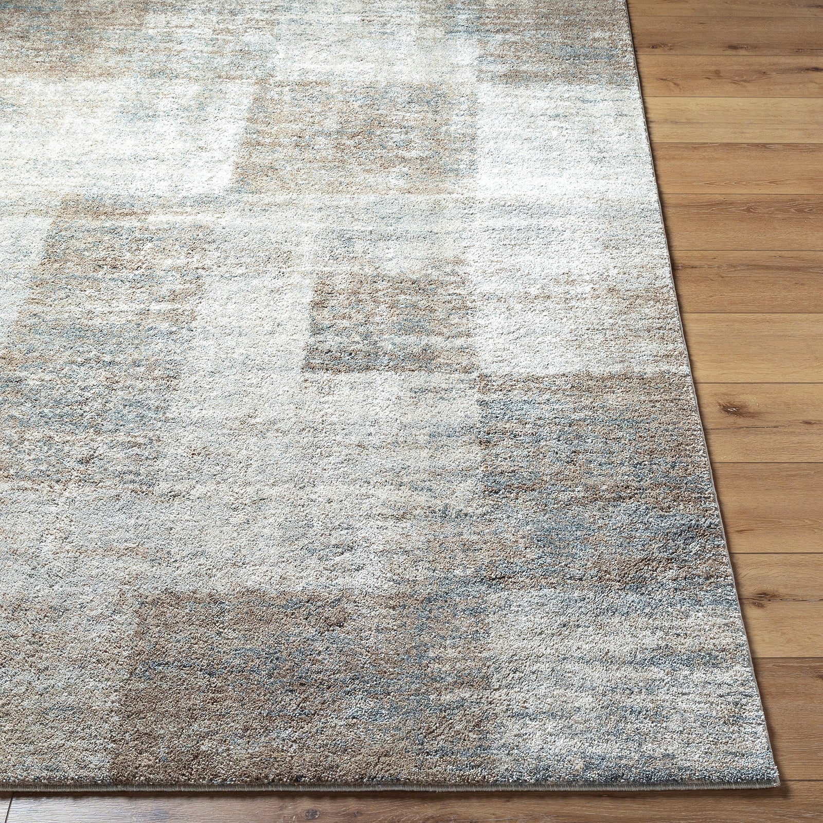 Avellino Modern Graphic High Pile Brown & Grey Polypropylene & Polyester Rug 160x213cm - front view