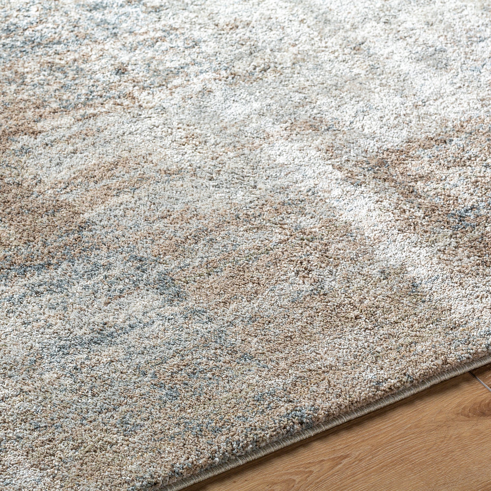 Avellino Modern Graphic High Pile Brown & Grey Polypropylene & Polyester Rug 160x213cm - texture detail