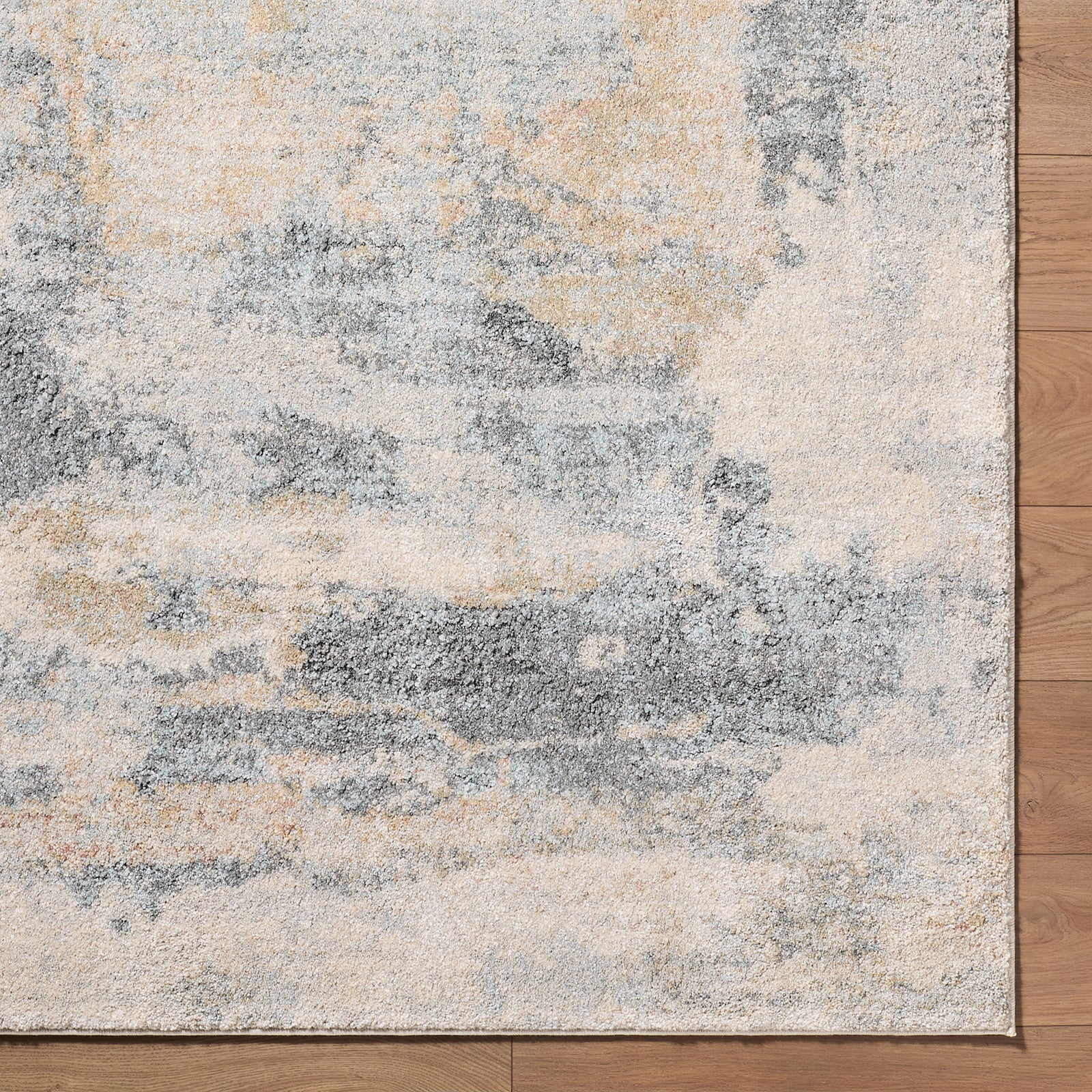 Avellino Abstract Modern Marble High Pile Grey & Blue & Beige Polypropylene & Polyester Rug 160x213cm - pile detail