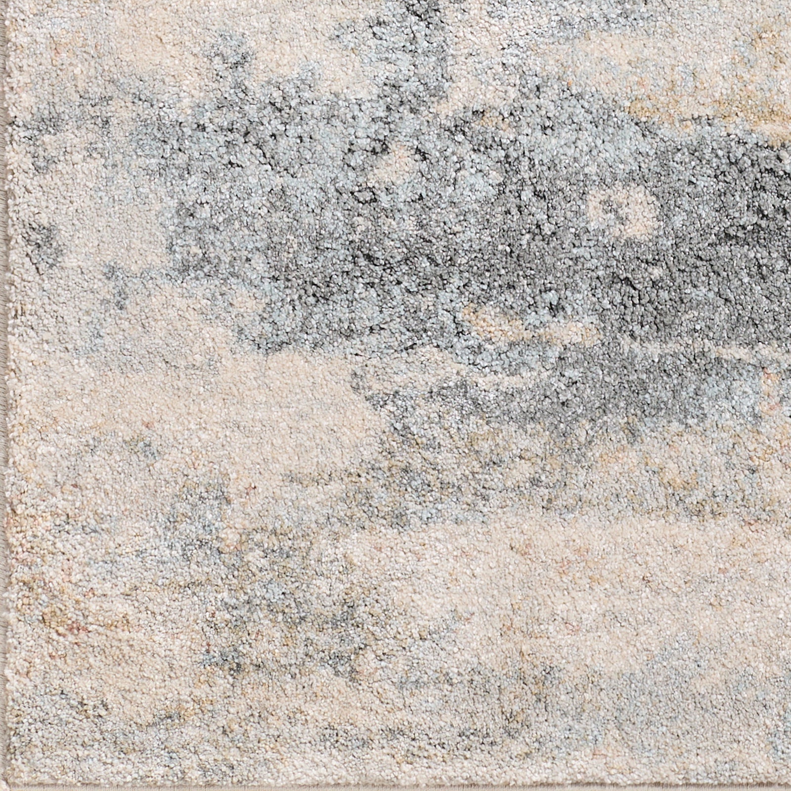Avellino Abstract Modern Marble High Pile Grey & Blue & Beige Polypropylene & Polyester Rug 160x213cm - colour swatch