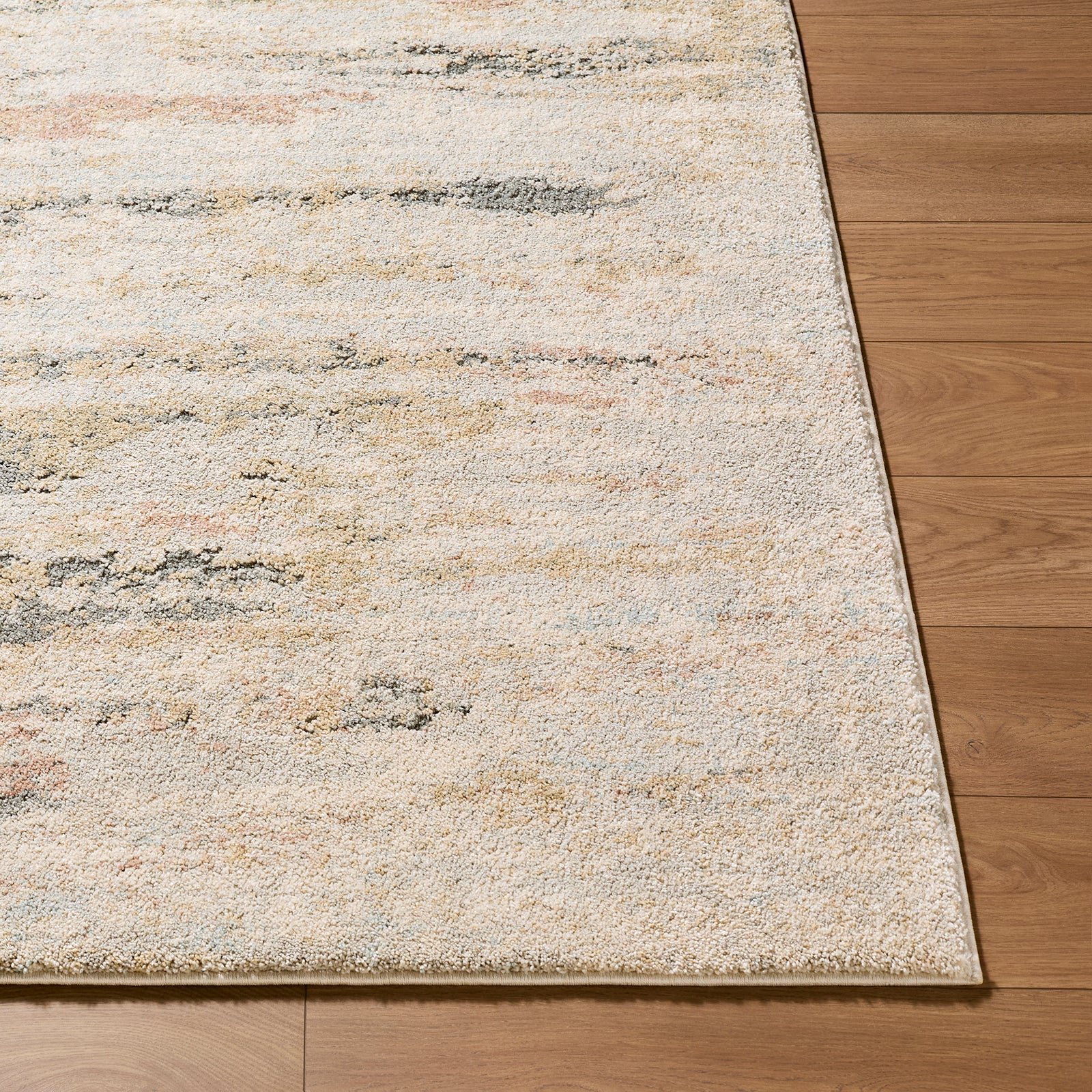 Avellino Abstract Modern Marble High Pile Beige & Grey & Blue Polypropylene & Polyester Rug 160x213cm - front view