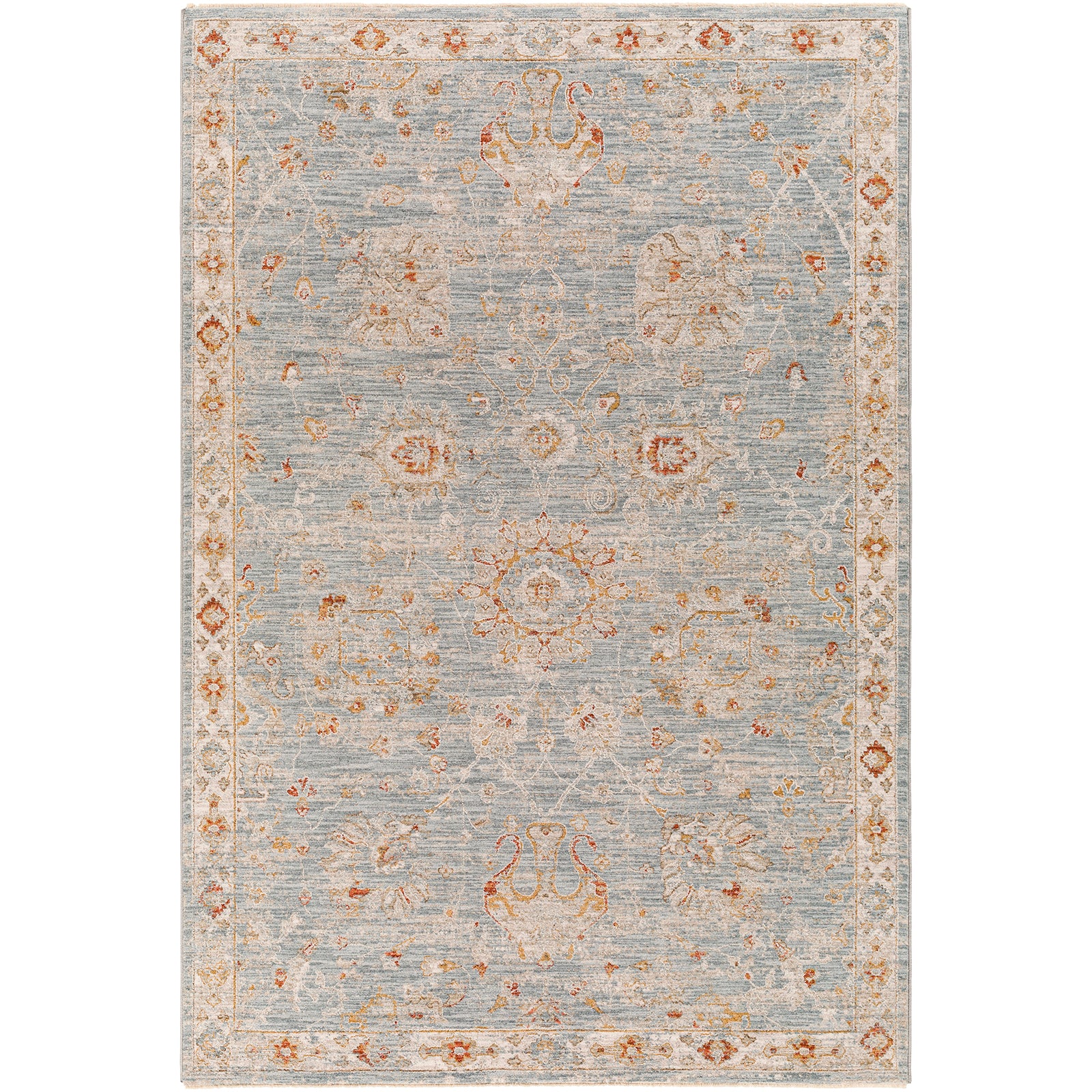 Avant Garde Vintage Traditional Blue & Denim Polyester & Polypropylene Rug 152x225cm - product image