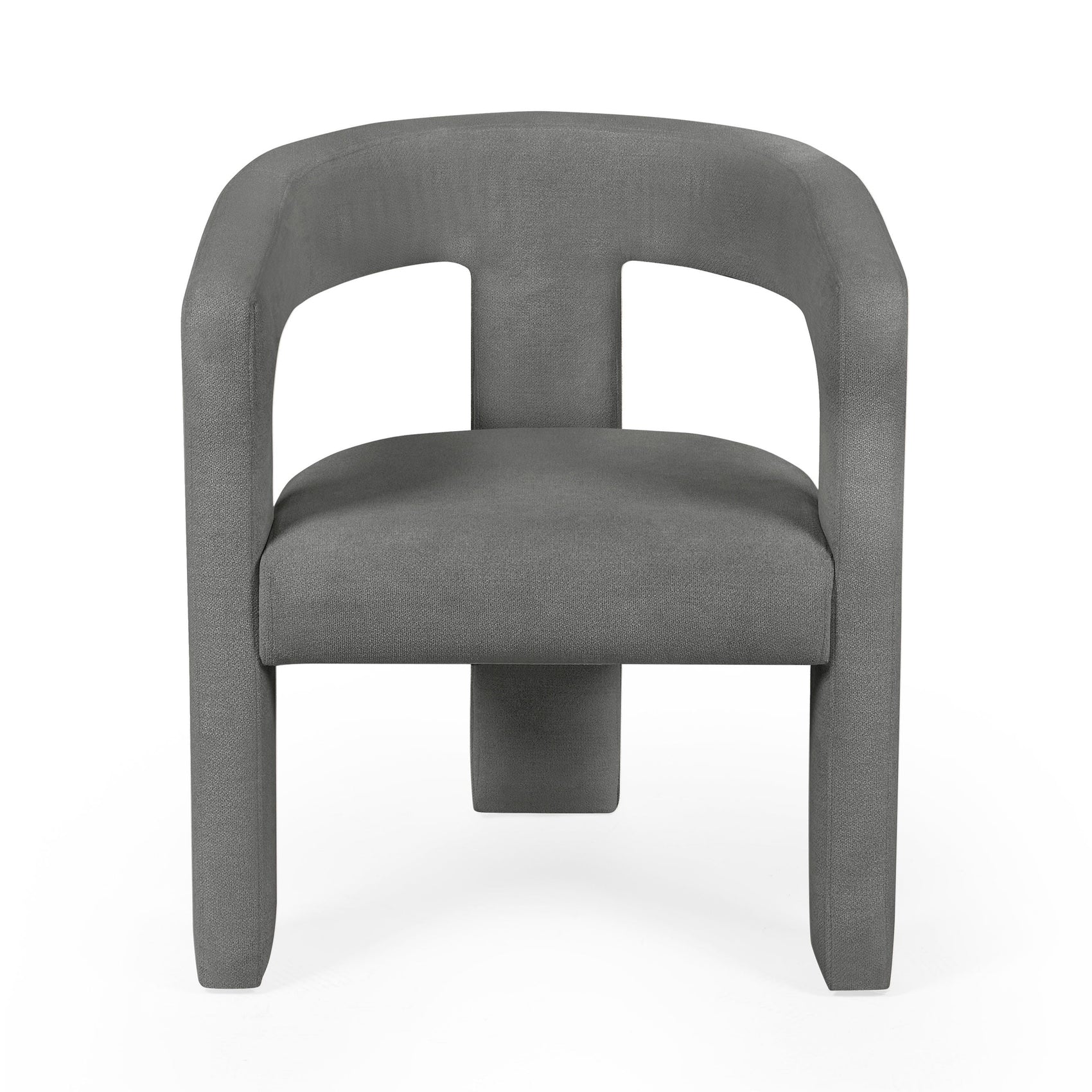Marnie Grey Chenille Tripod Dining Chair - CLEARANCE