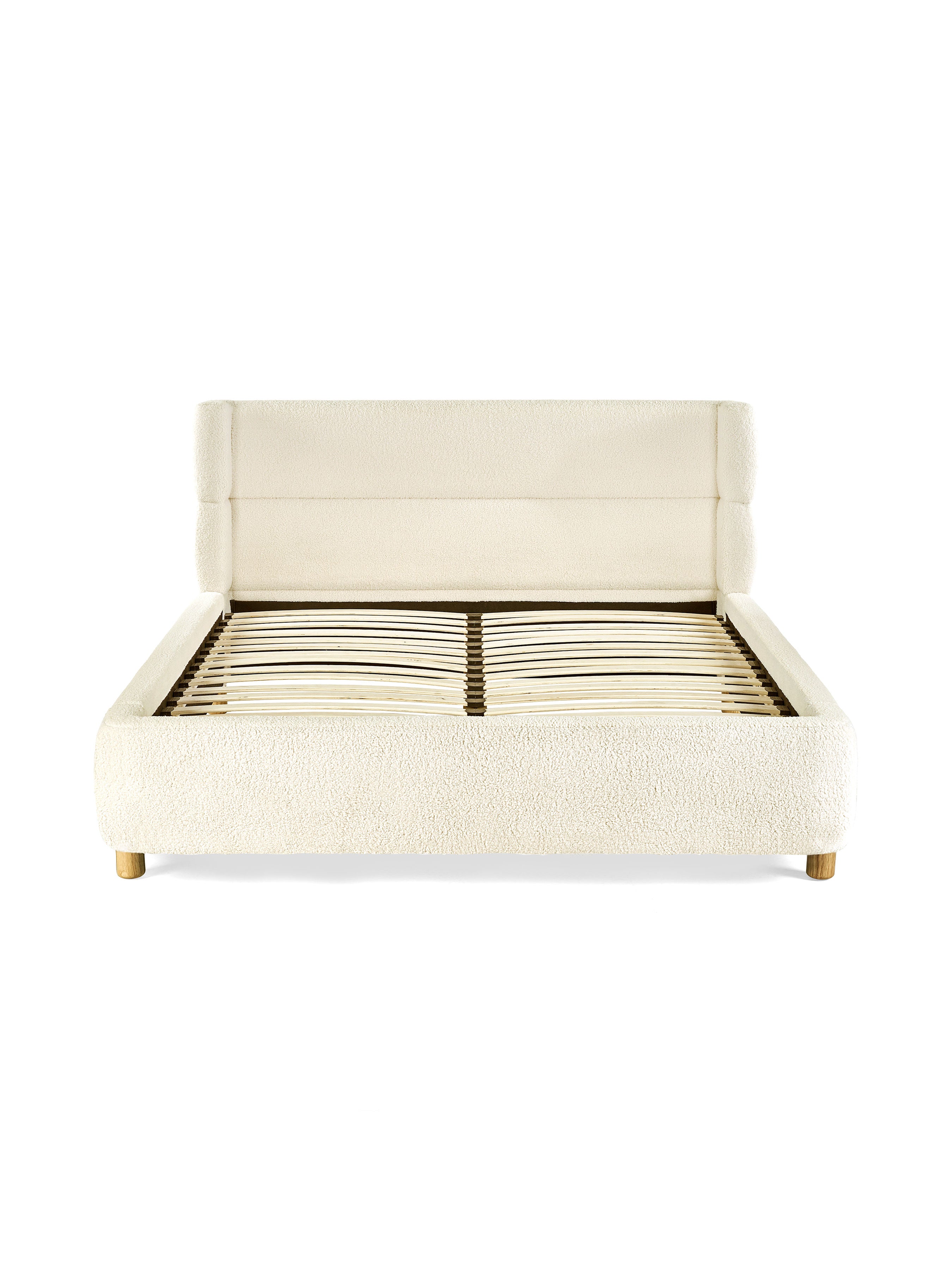 Noah Cream Boucle Curved Double Bed