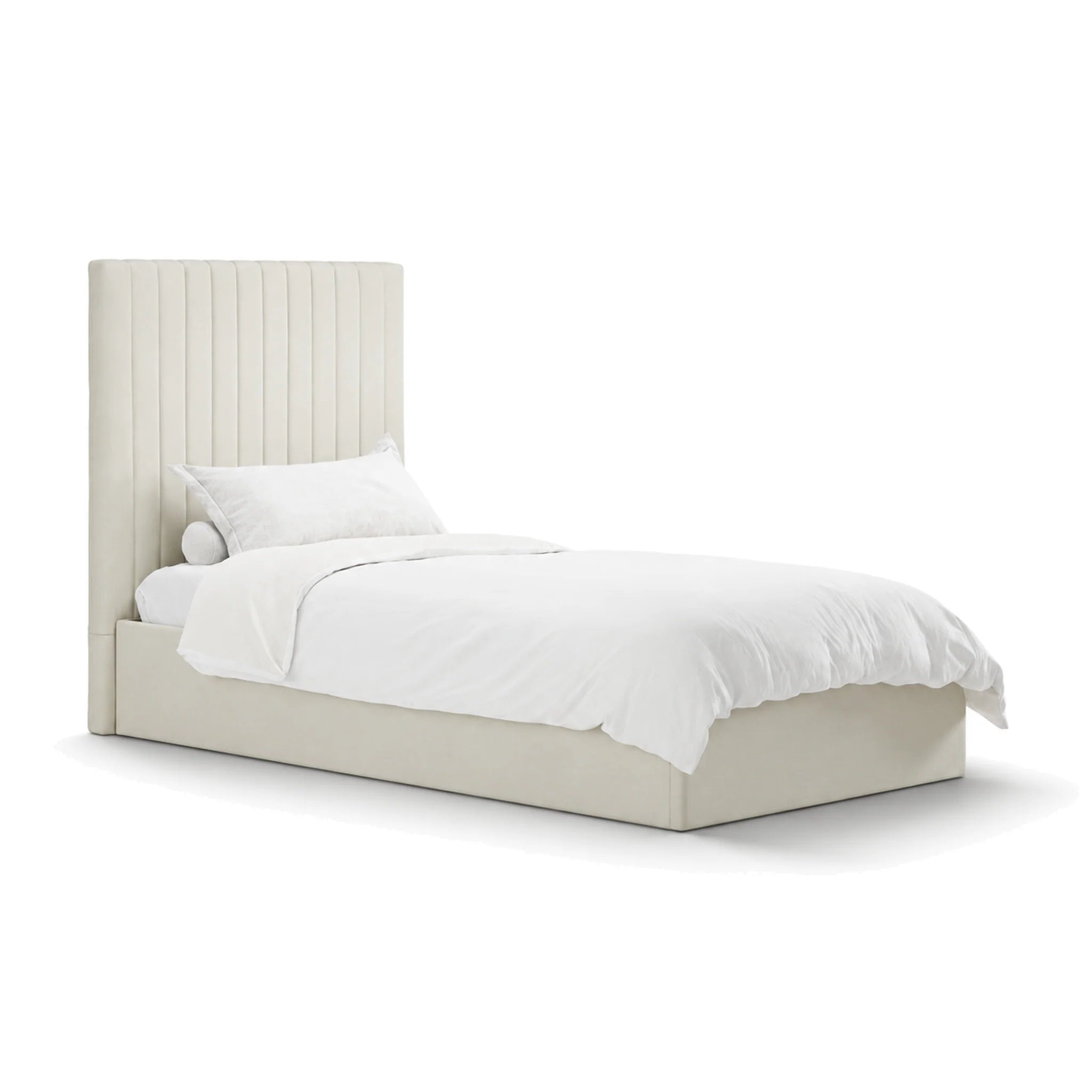 Berlin Milk Tall Ottoman Single Bed