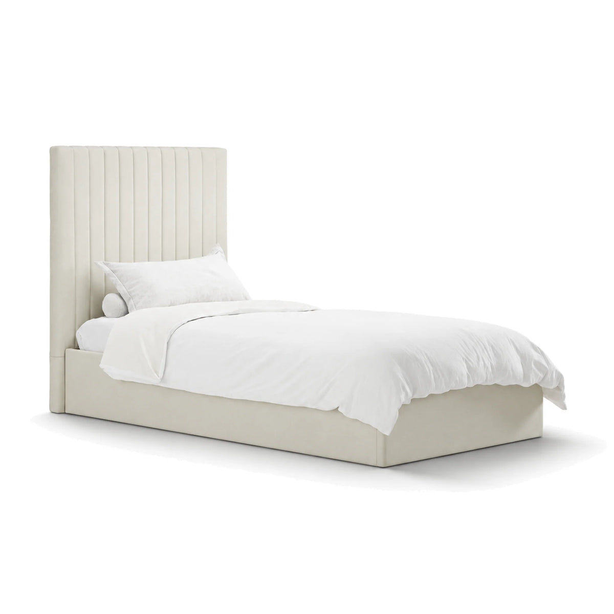 Berlin Milk Tall Ottoman Single Bed