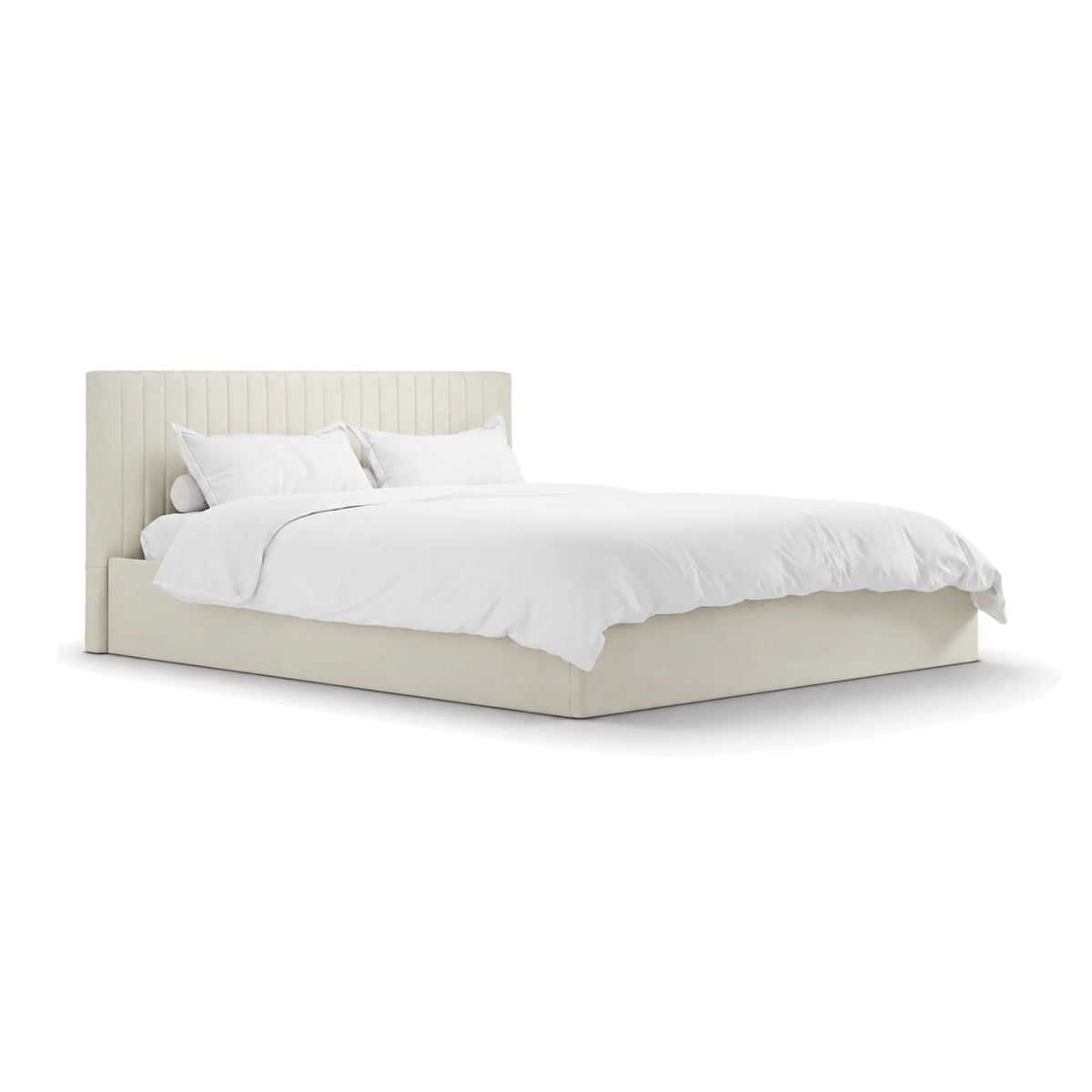 Berlin Milk Ottoman Super King Size Bed