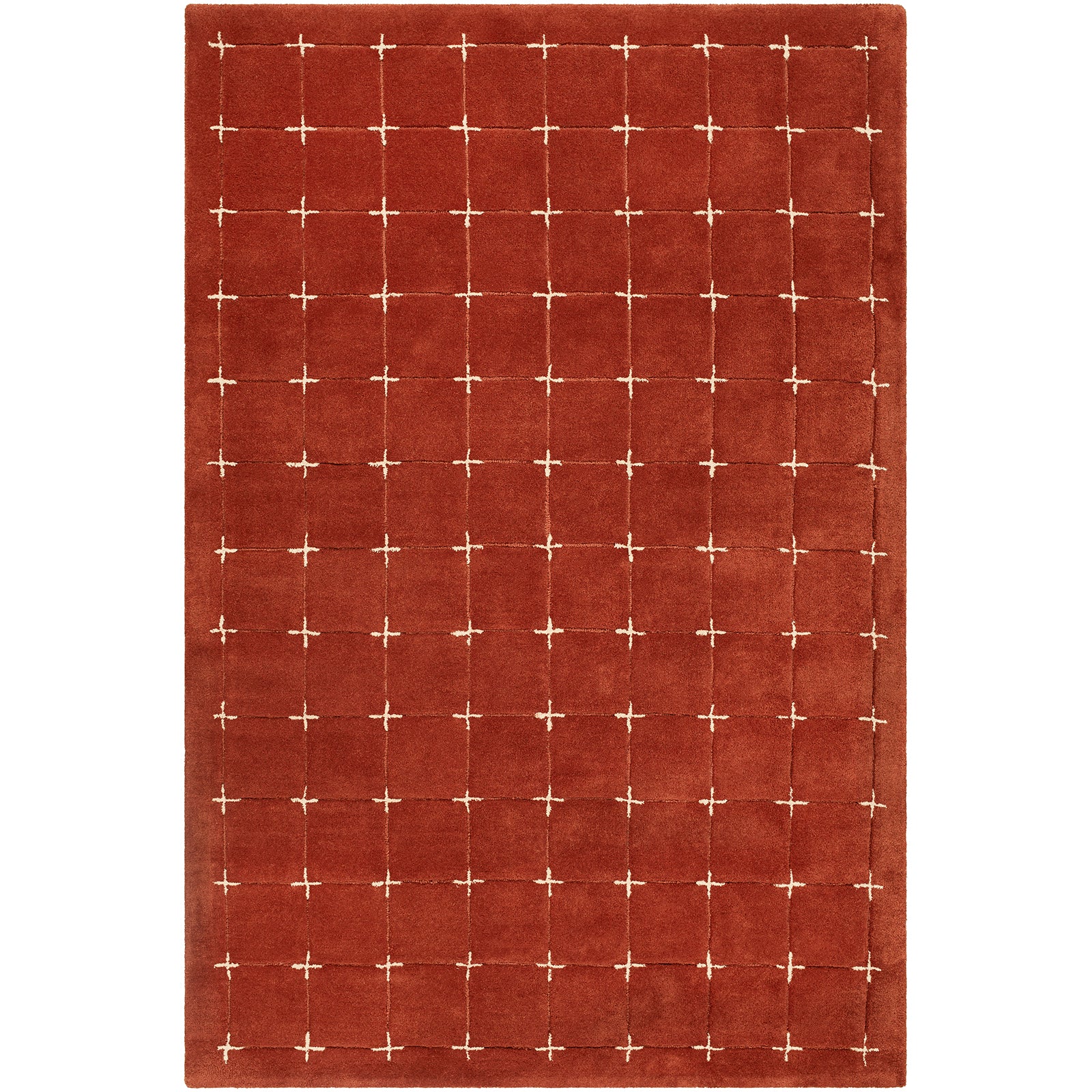 Brook Modern Wool Modern Terracotta & Rust Rug 152x229cm - product image