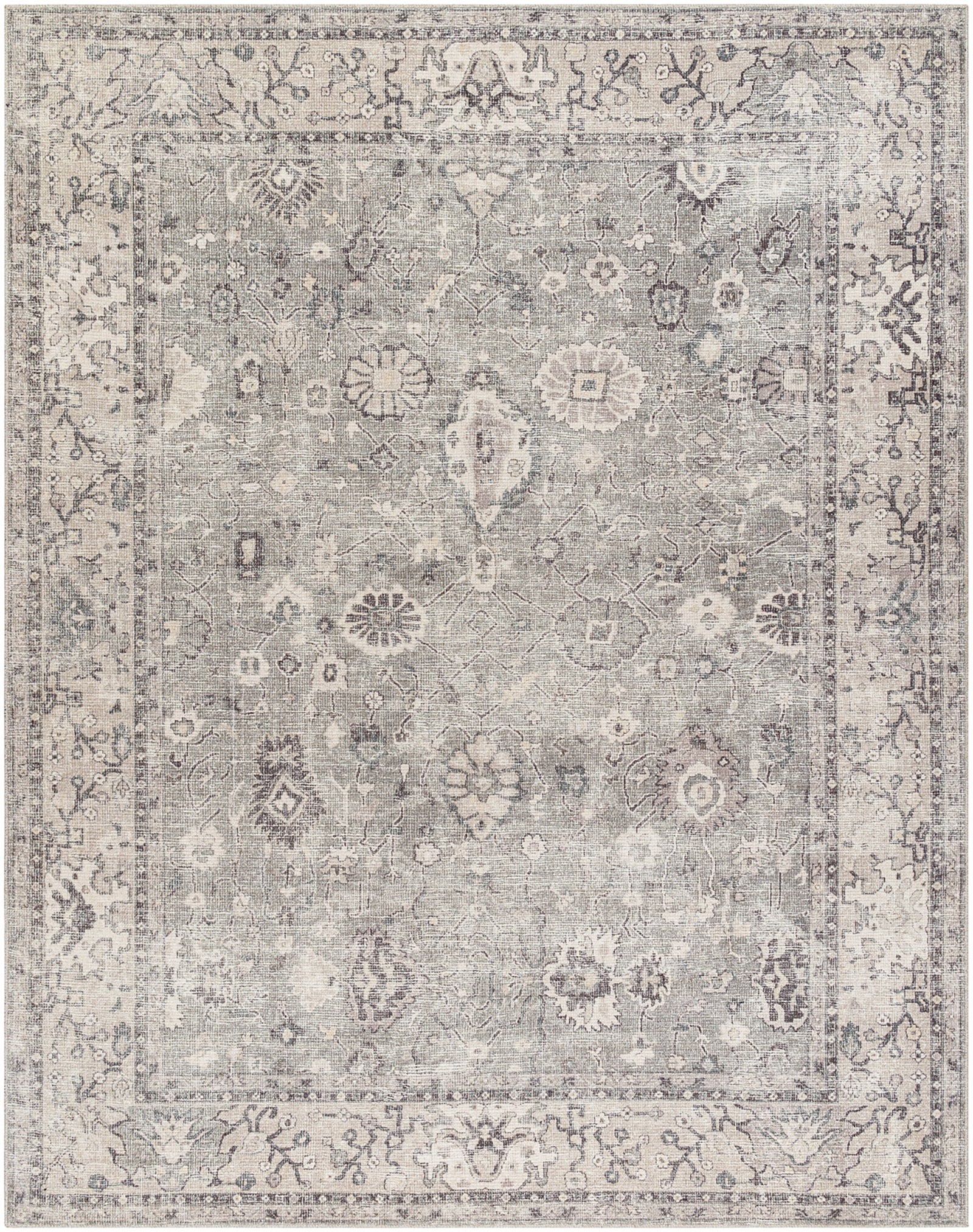 Davina Becki Owens Vintage Traditional Vintage Boho Brown & Medium Grey & Taupe Polyester Rug 120x170cm - product image