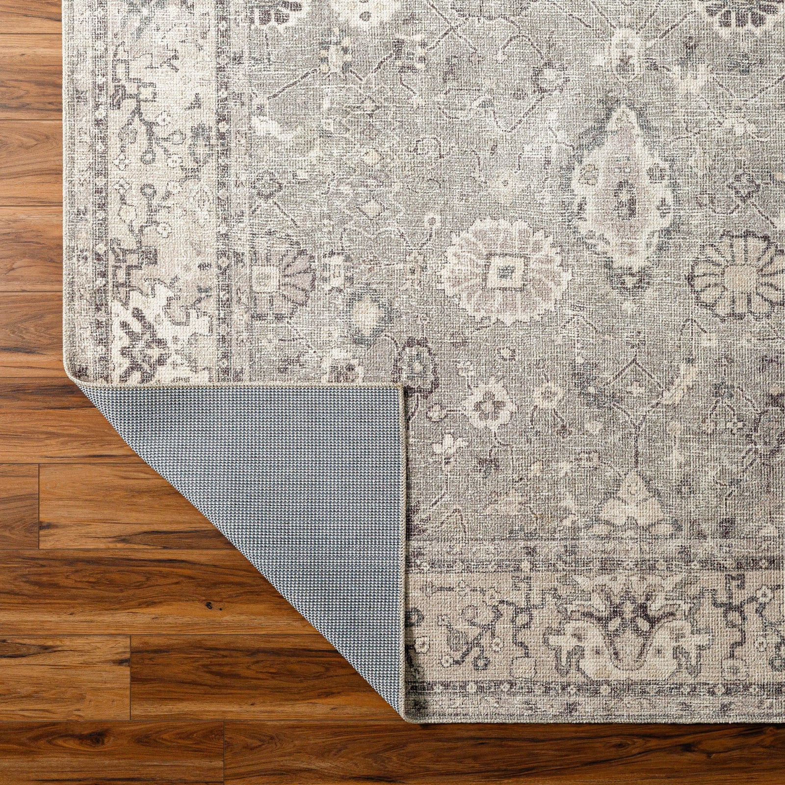 Davina Becki Owens Vintage Traditional Vintage Boho Brown & Medium Grey & Taupe Polyester Rug 160x213cm - texture detail