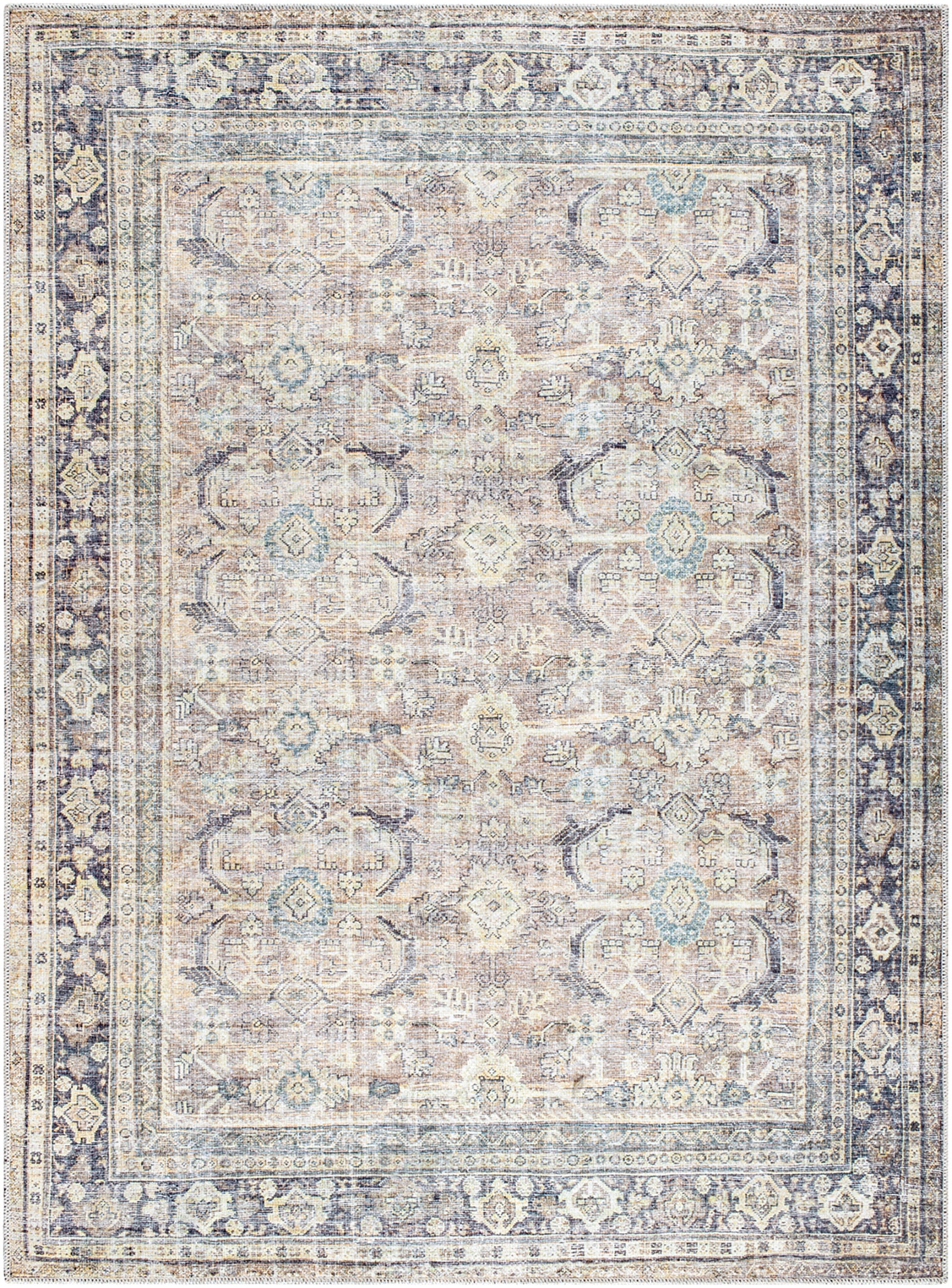 Darling Becki Owens Traditional Washable Grey & Brown Polyester Rug 160x213cm - product image