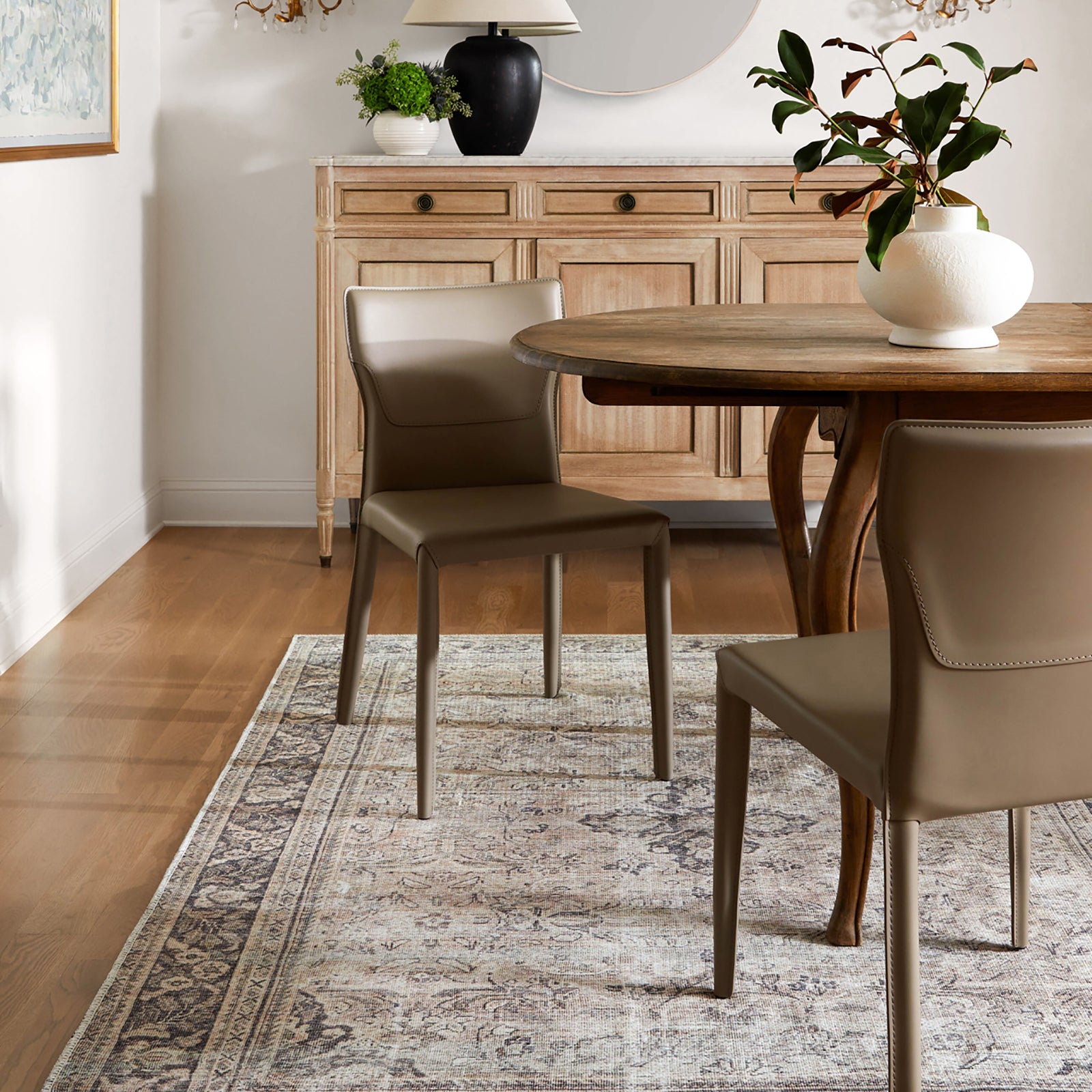 Darling Becki Owens Traditional Washable Grey & Medium Brown & Light Sage Polyester Rug 160x213cm - second room setting