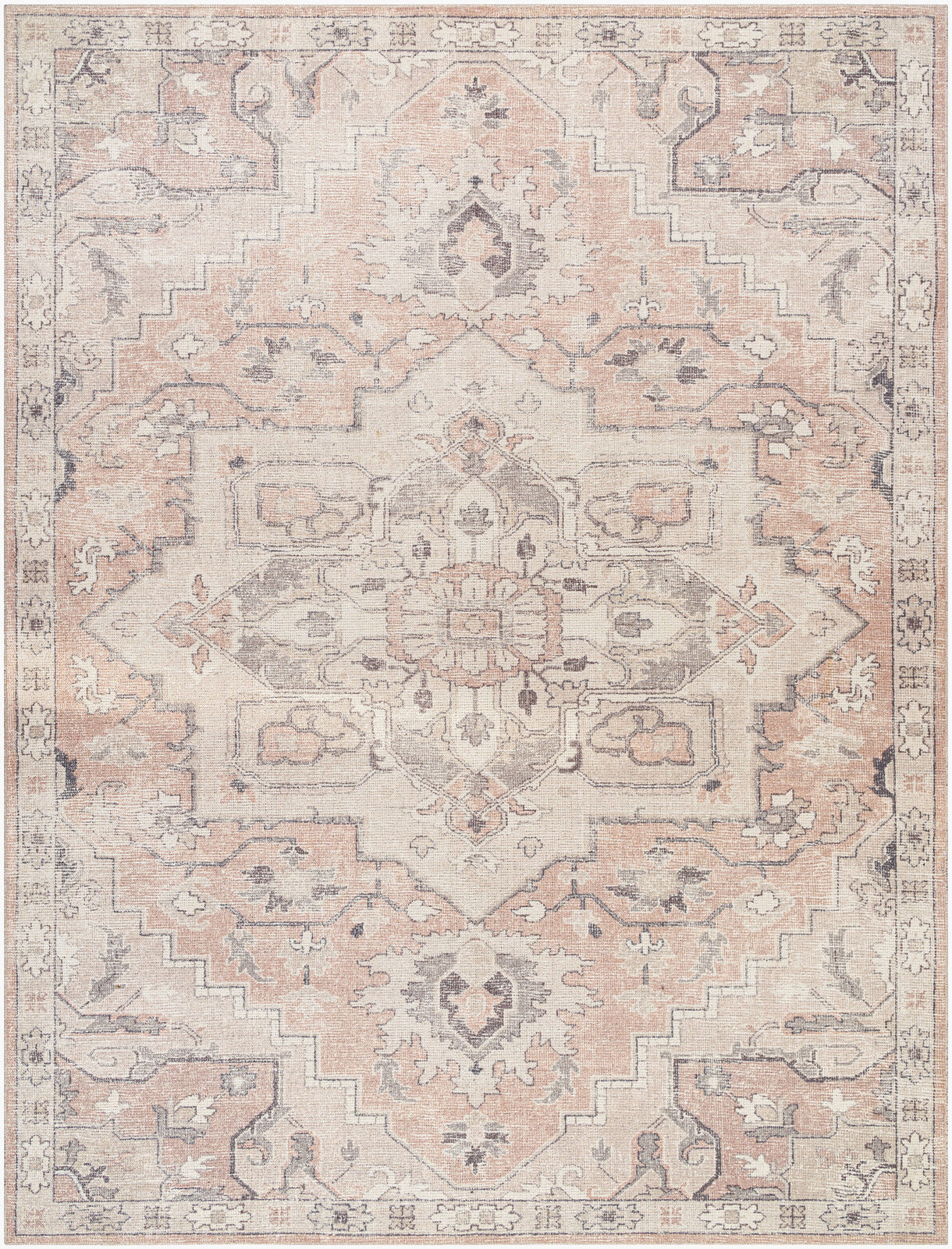 Elle Becki Owens Vintage Traditional Vintage Boho Beige & Tan Polyester Rug 120x170cm - product image