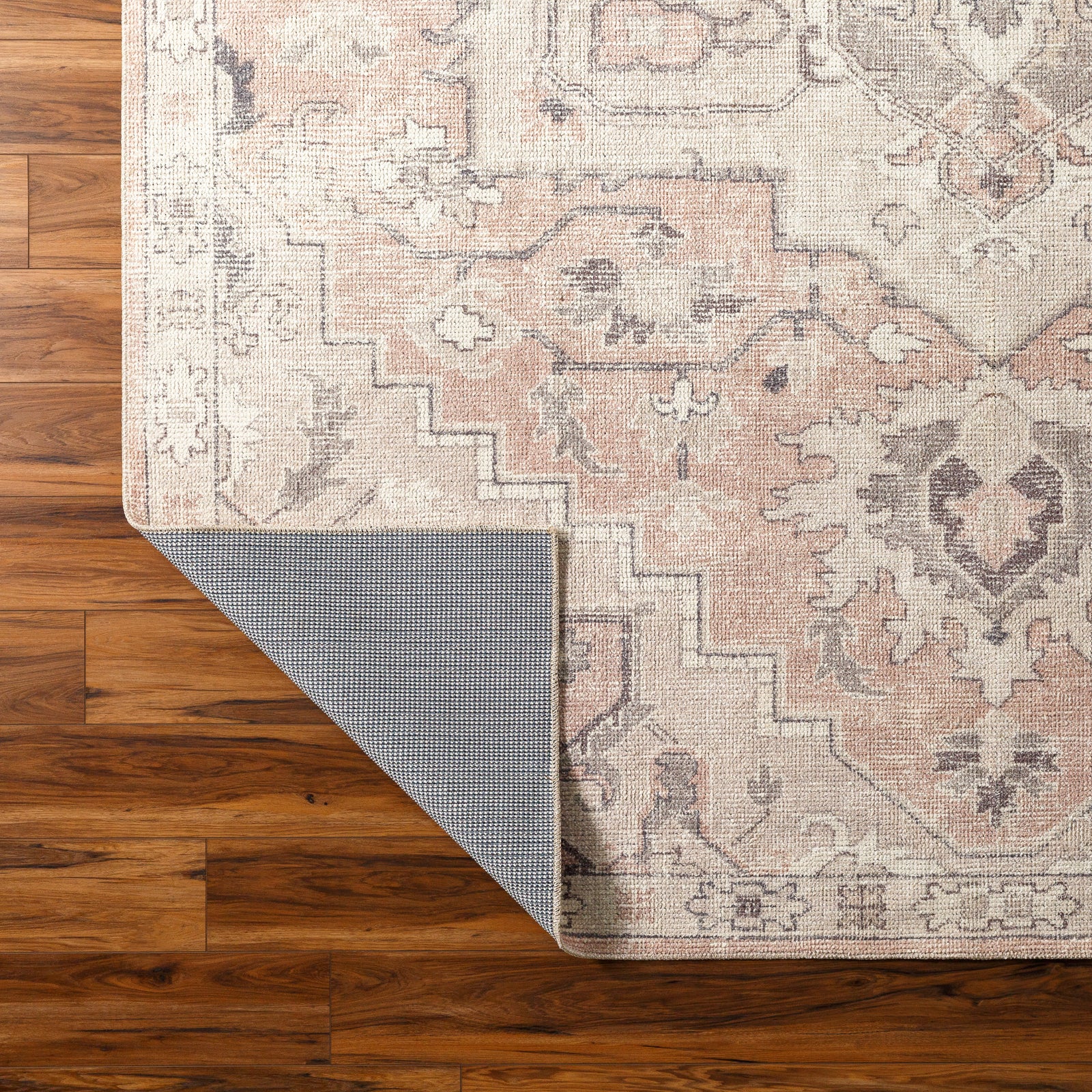 Elle Becki Owens Vintage Traditional Vintage Boho Beige & Tan Polyester Rug 200x275cm - texture detail