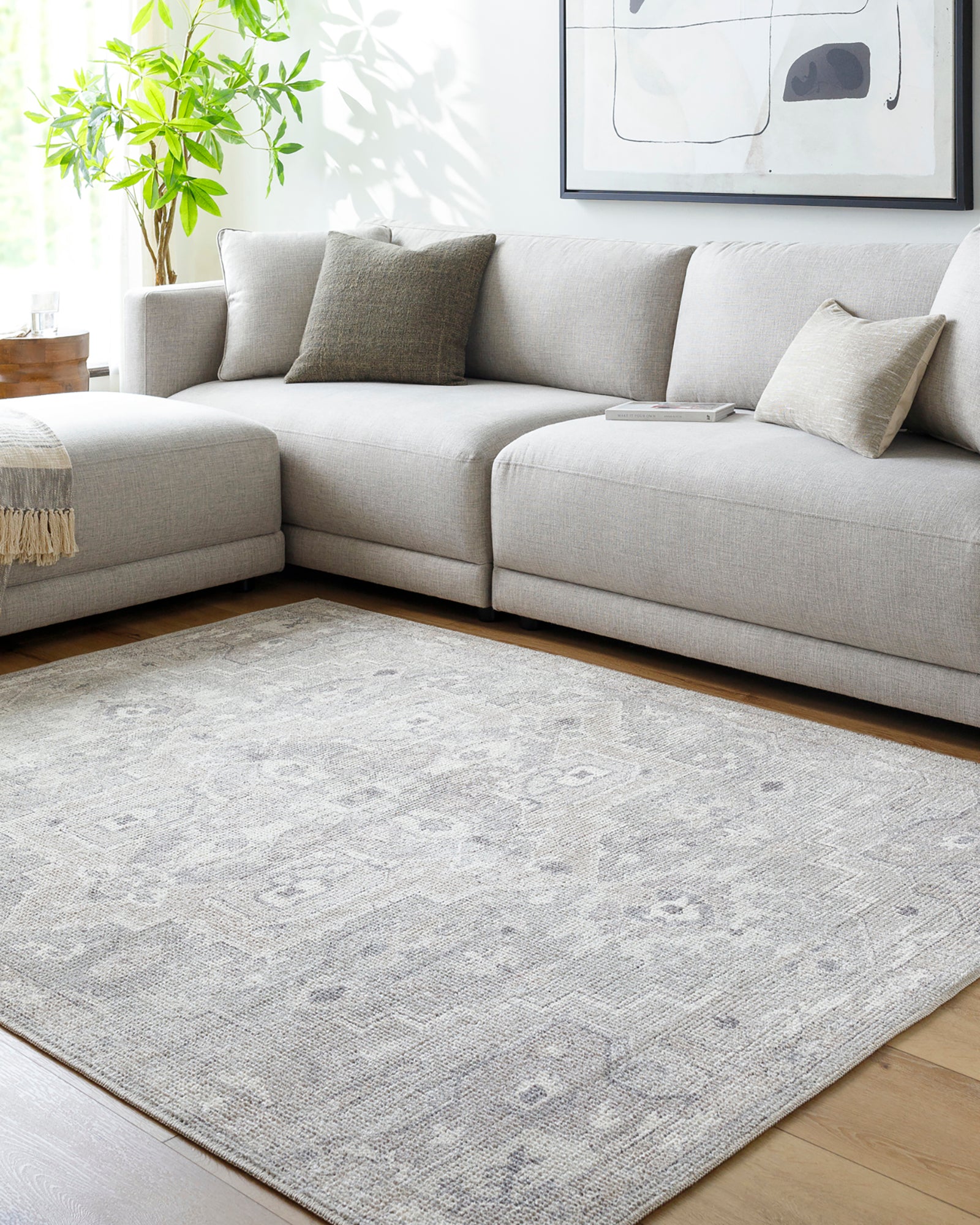 Elle Becki Owens Vintage Traditional Vintage Boho Brown & Sage Polyester Rug 200x275cm - room setting