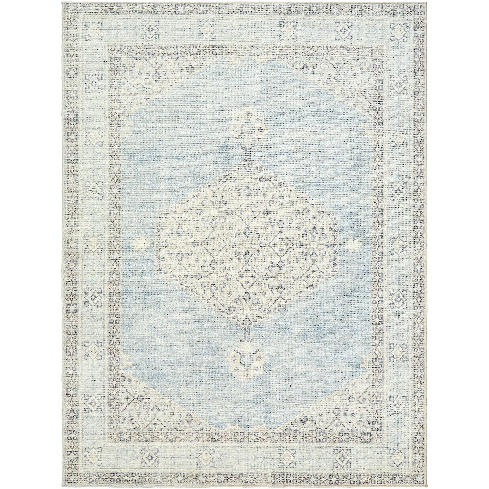 Lila Becki Owens Vintage Traditional Vintage Boho Blue & Denim Polyester Rug 200x275cm - product image