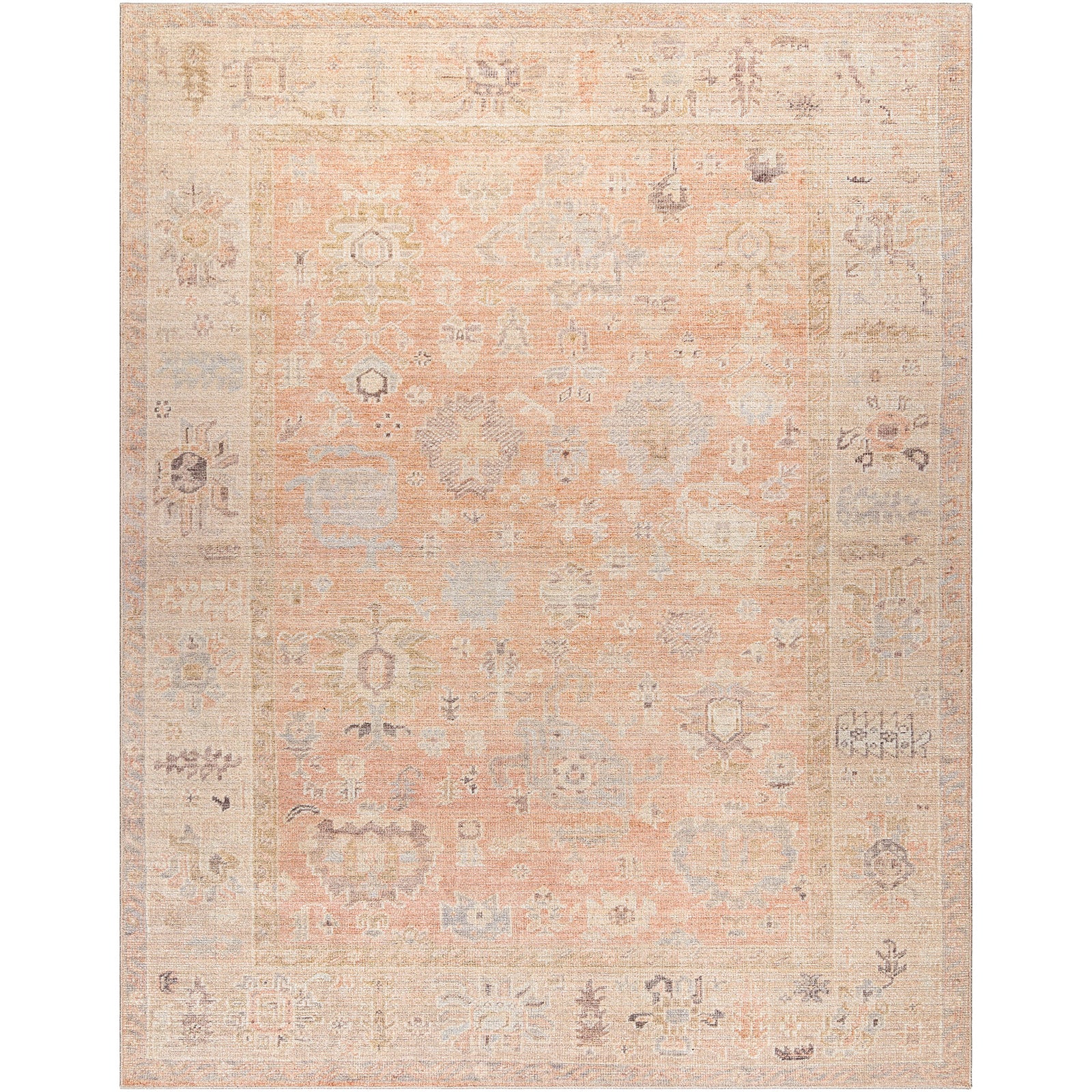 Marlene Becki Owens Vintage Traditional Vintage Boho Pink & Dusty Pink Polyester Rug 117x170cm - product image