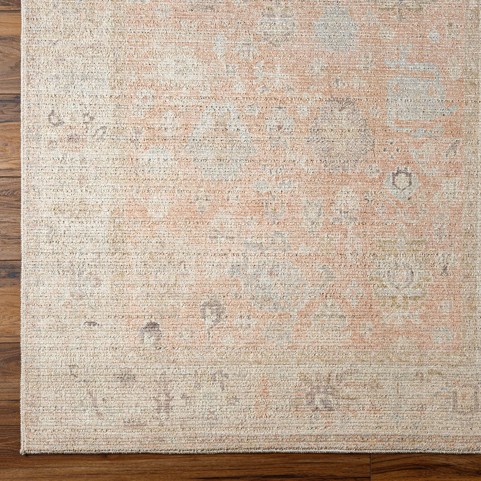 Marlene Becki Owens Vintage Traditional Vintage Boho Pink & Dusty Pink Polyester Rug 117x170cm - pile detail