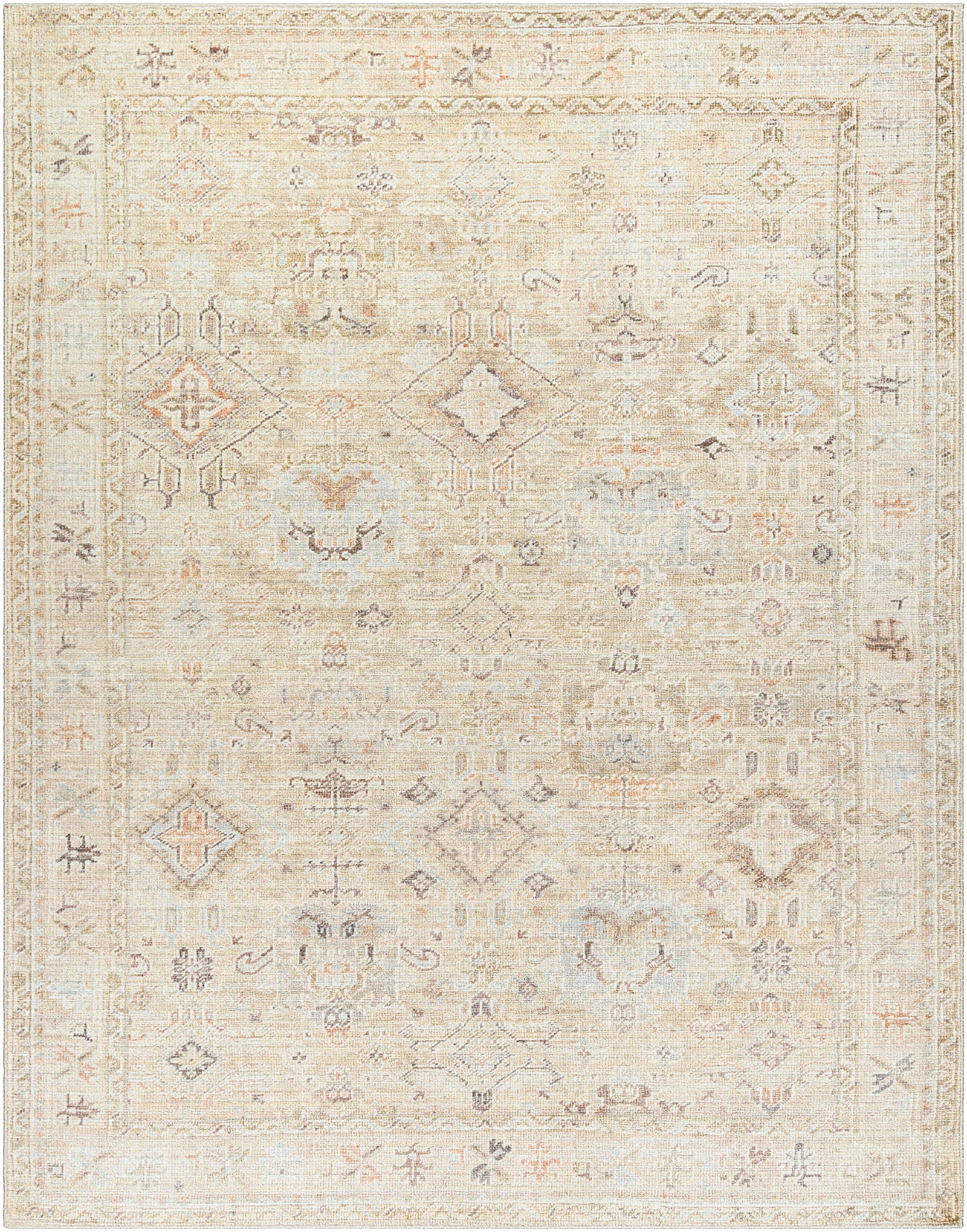 Marlene Becki Owens Vintage Traditional Vintage Boho Brown & Ivory Polyester Rug 198x275cm - product image
