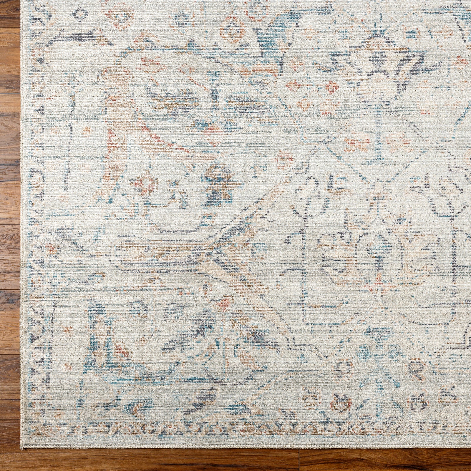 Marlene Becki Owens Vintage Traditional Vintage Boho Natural & Cream Polyester Rug 117x170cm - pile detail