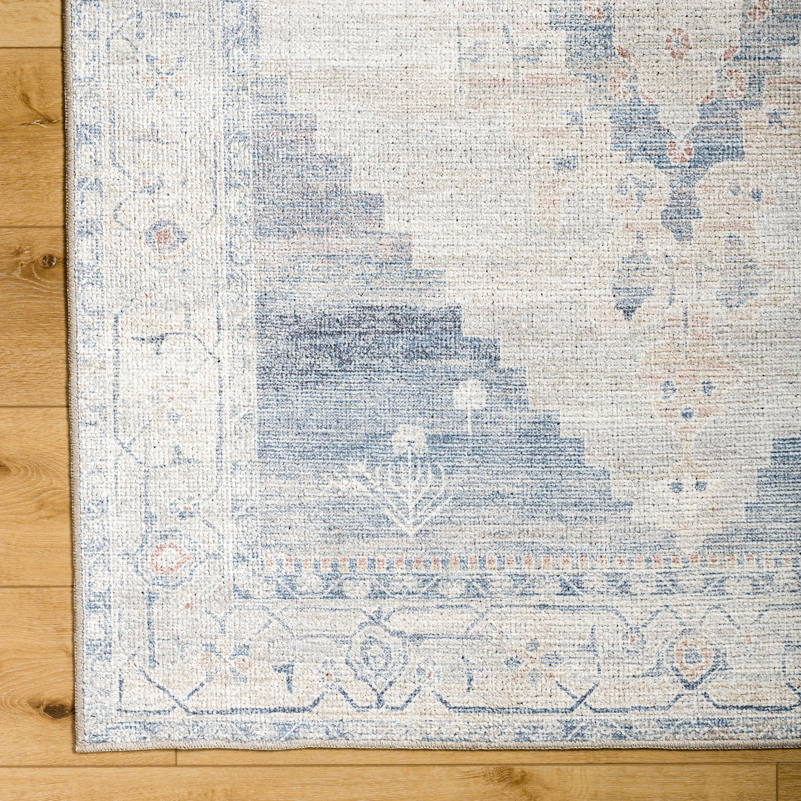 Luca Becki Owens Vintage Traditional Vintage Boho Blue & Denim Polyester Rug 160x213cm - colour swatch