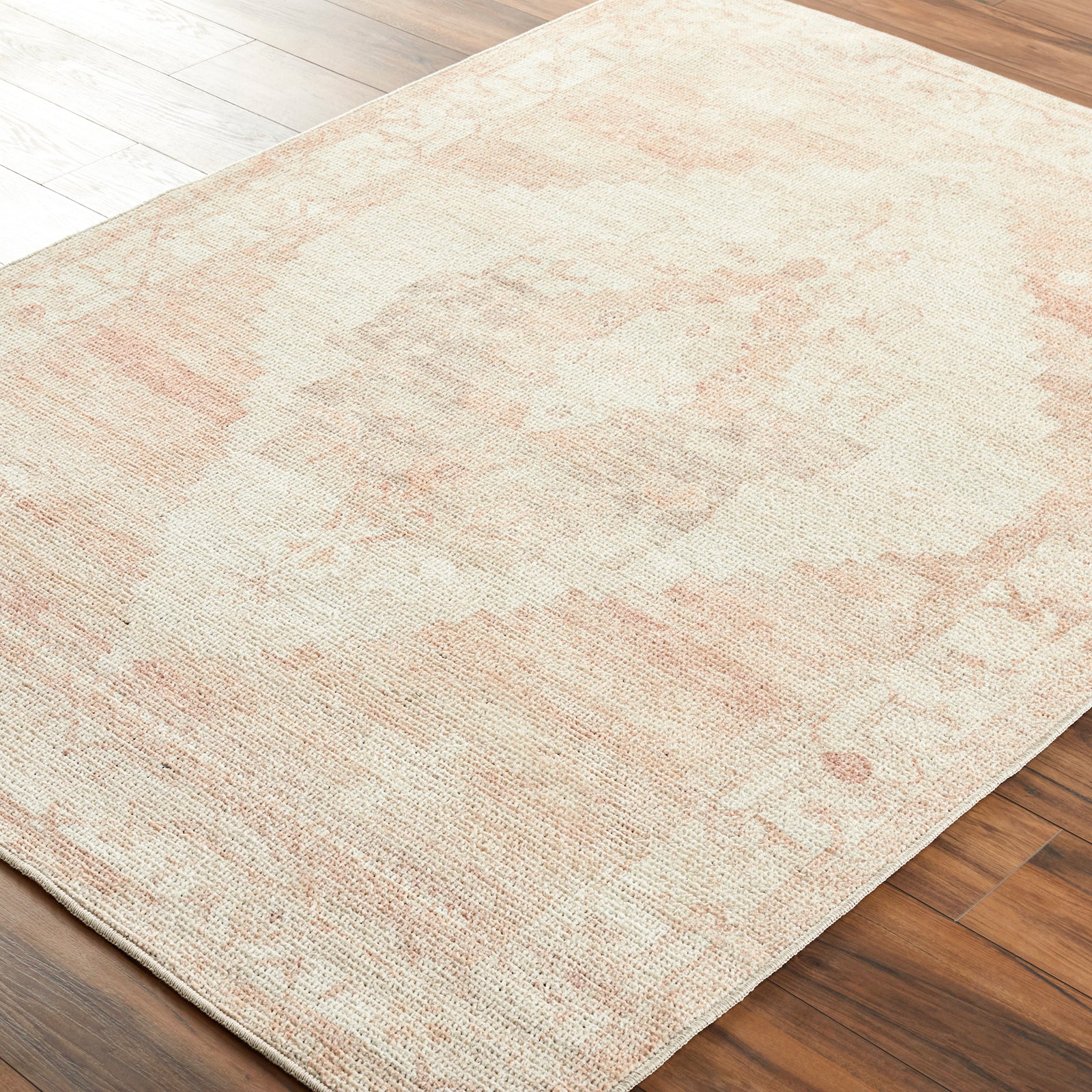 Luca Becki Owens Vintage Traditional Vintage Boho Brown & Ivory Polyester Rug 120x170cm - corner detail