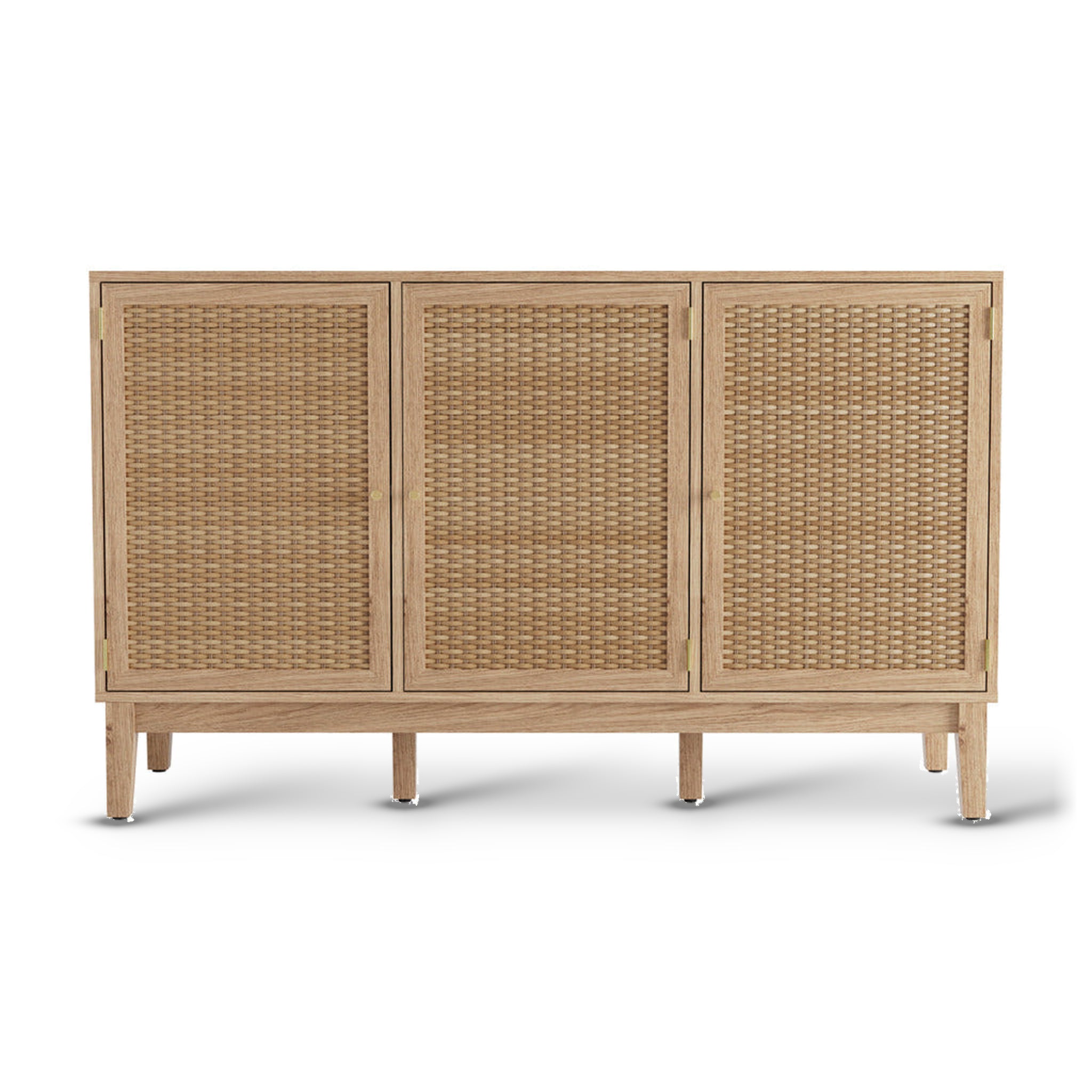 Bordeaux Boho Natural Wood & Rattan Sideboard | Large