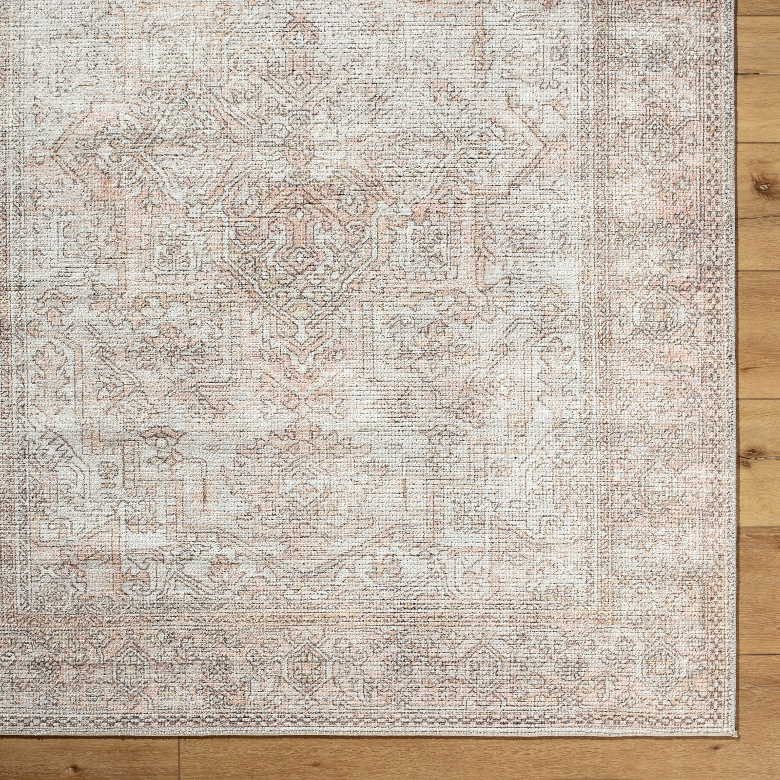 Margot Becki Owens Vintage Traditional Vintage Boho Pink & Tan Polyester Rug 160x213cm - colour swatch