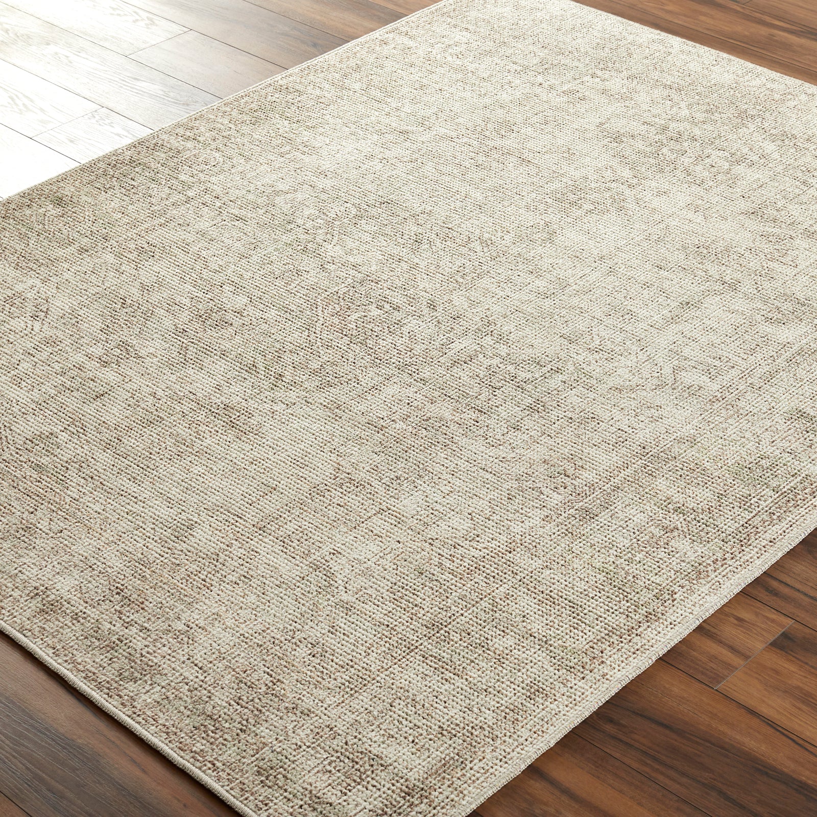 Margot Becki Owens Vintage Traditional Vintage Boho Green & Off White Polyester Rug 200x275cm - corner detail