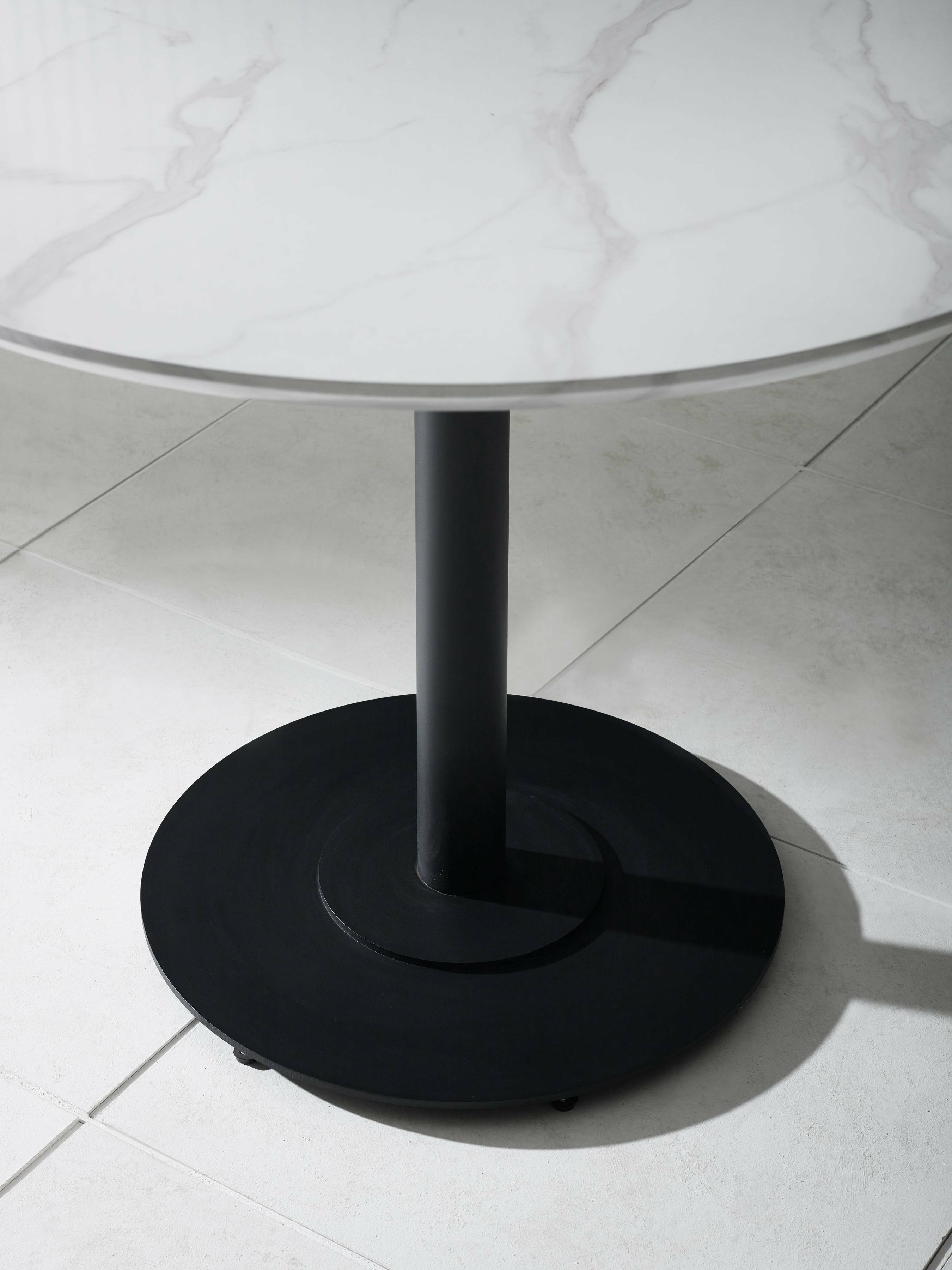 Romano White Marble Effect Round Dining Table 100cm