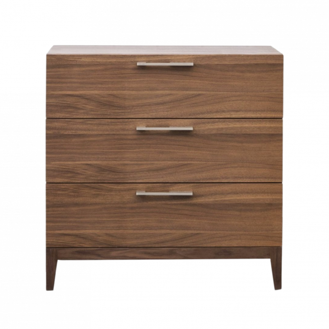 Calla Walnut Brown Wood Chest of Drawers