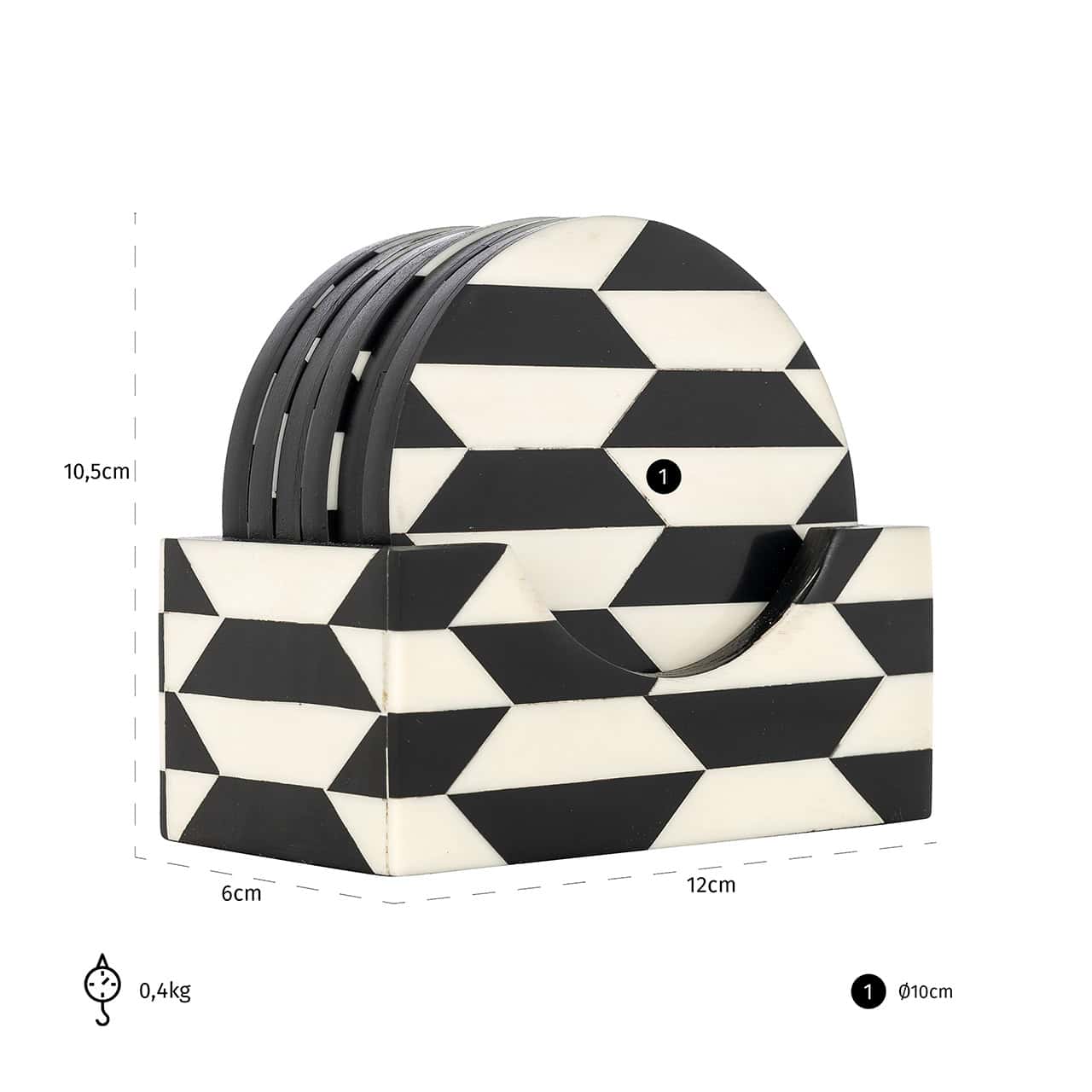 Coaster Jula (Black/white)