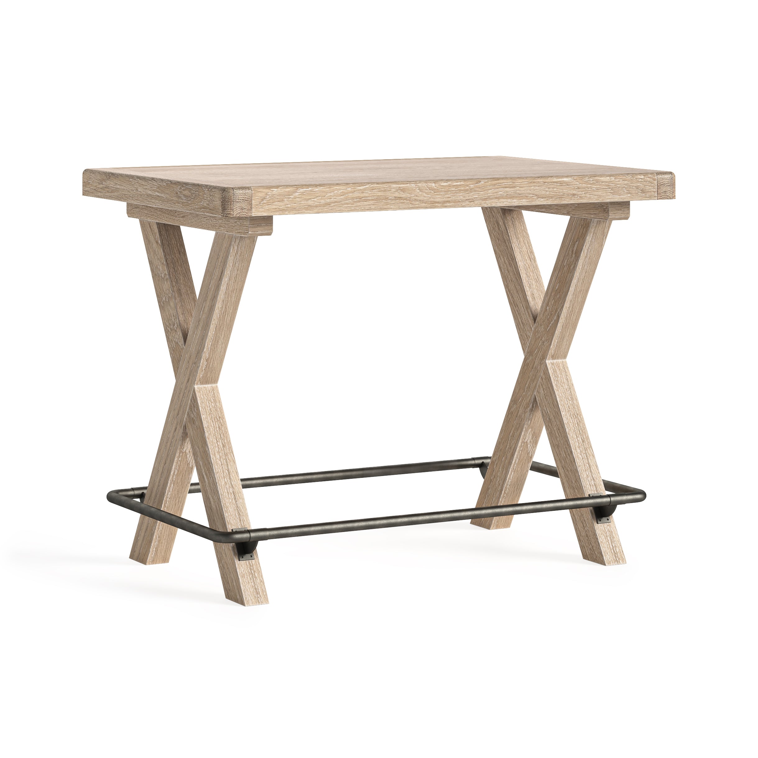 Jackson Whitewash Oak Wood 130cm Bar Table