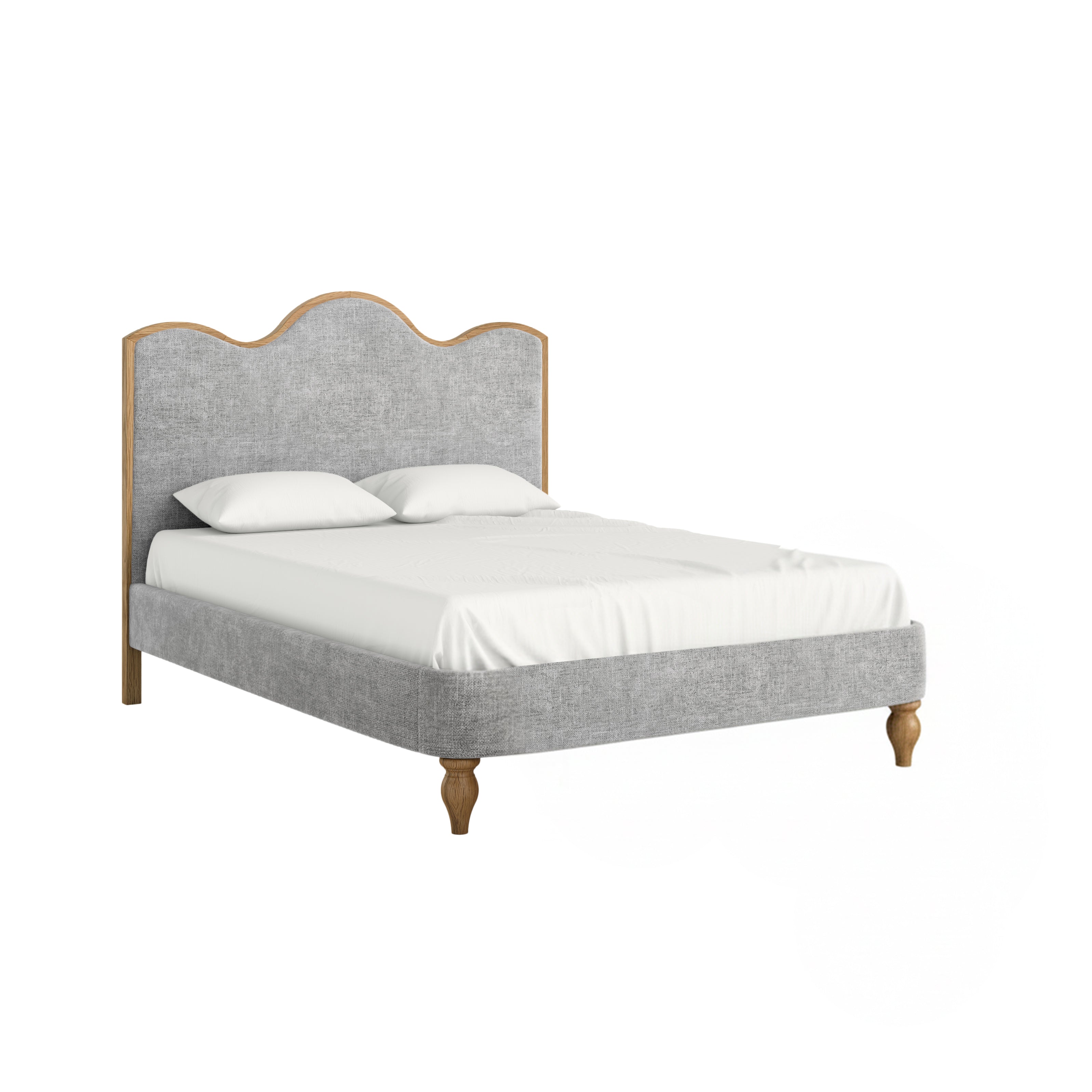 Ashcombe Grey Upholstered King Size Bed