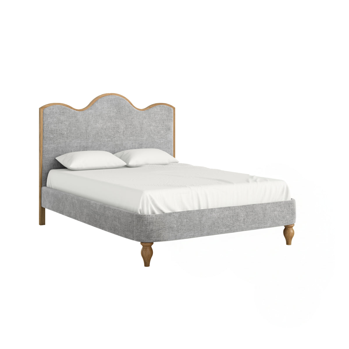 Ashcombe Grey Upholstered King Size Bed