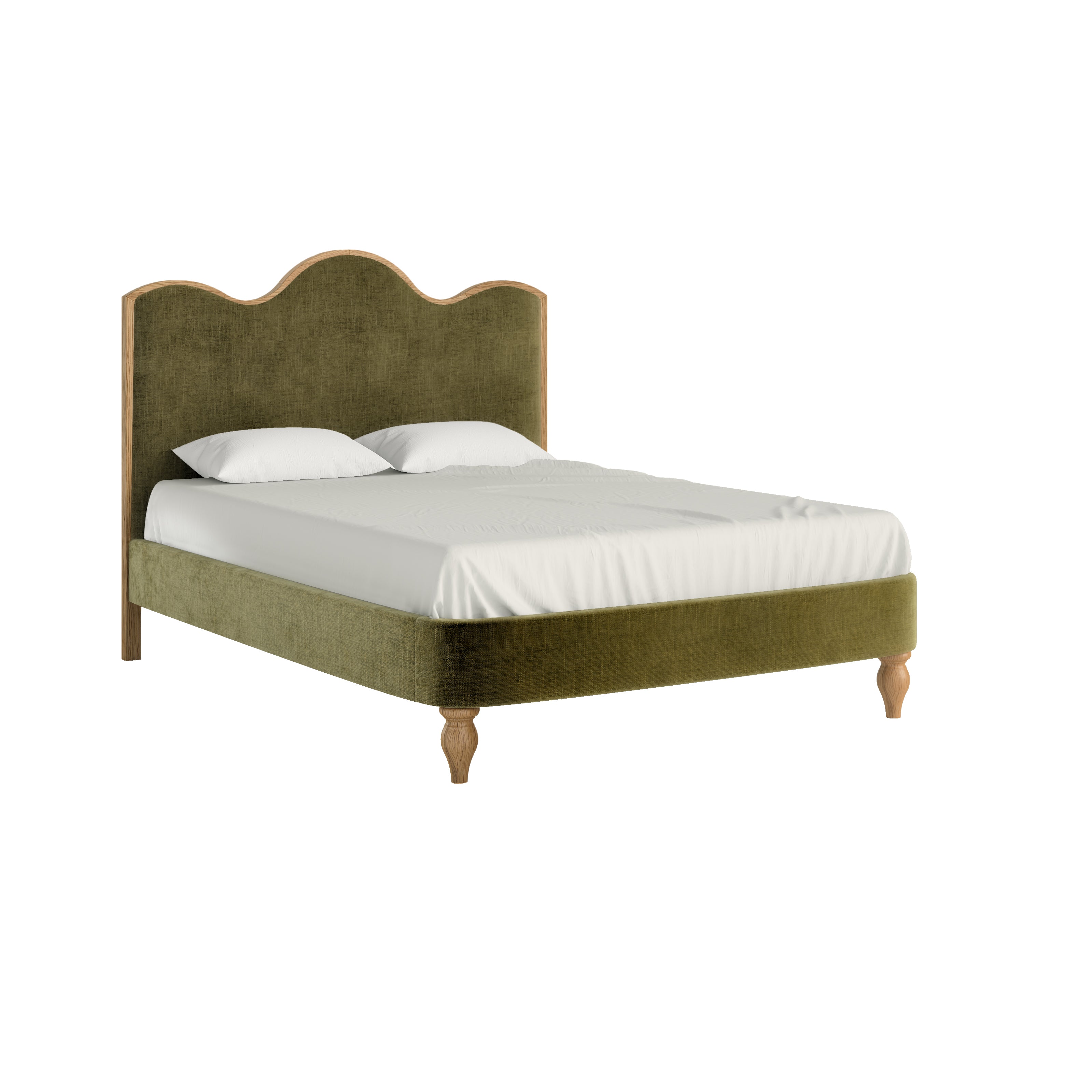 Ashcombe Green Upholstered King Size Bed