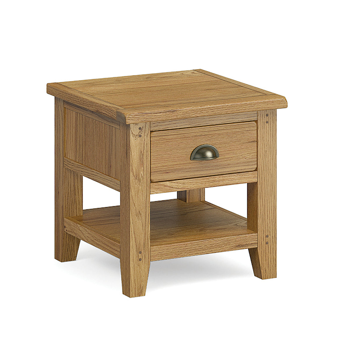 Burford Natural Oak Side Table with Drawer